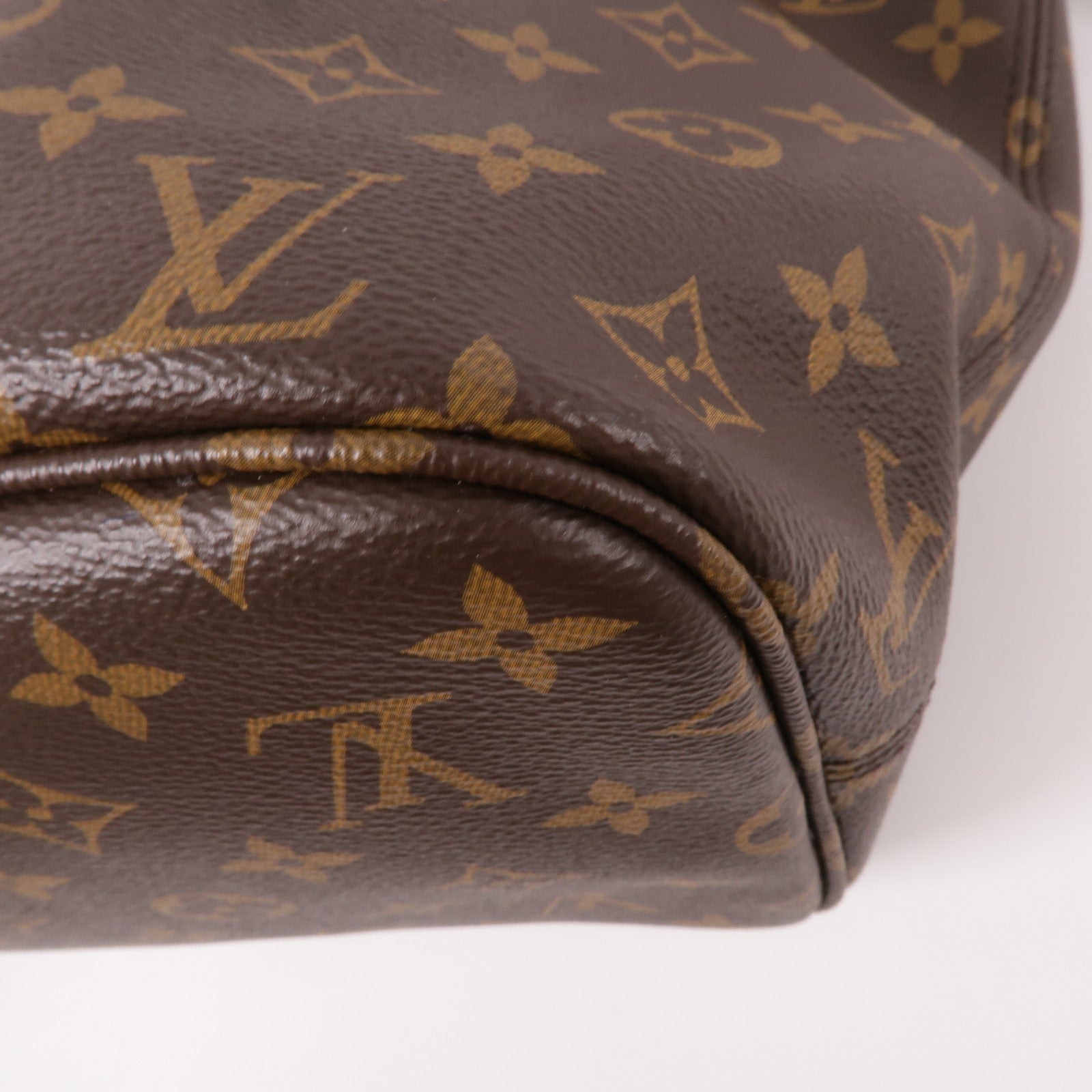 LOUIS VUITTON 牛皮皮革Monogram Neverfull Inside Out MM手挽袋
