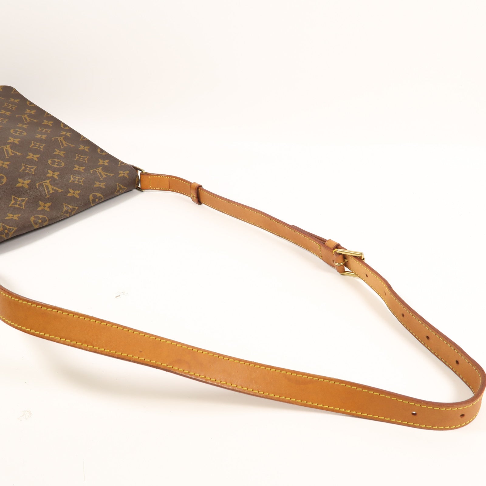 LOUIS VUITTON Monogram Neverfull MM金扣手挽袋啡色