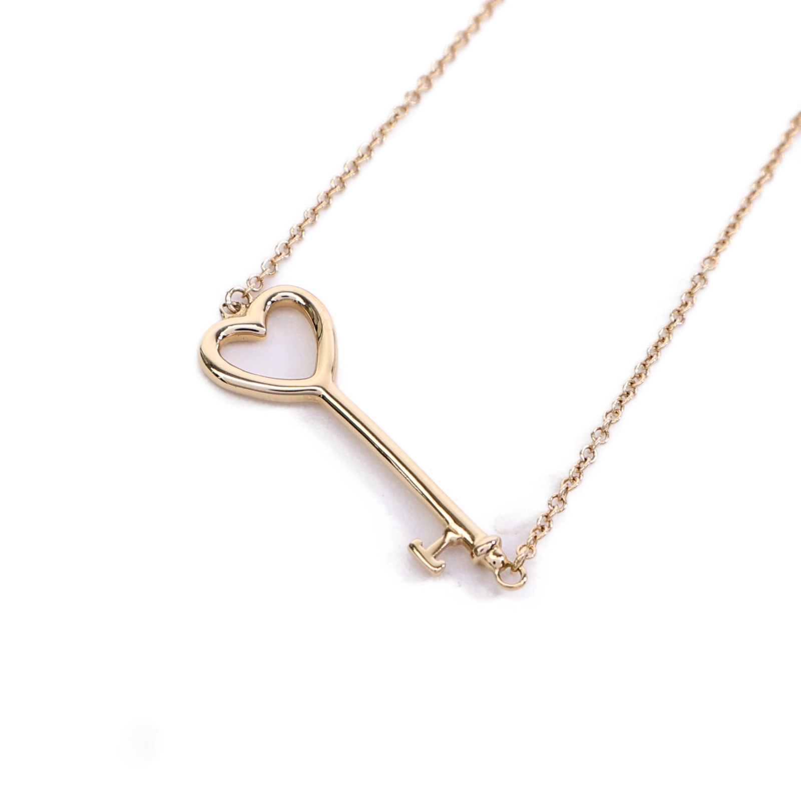 TIFFANY＆CO 18K玫瑰金Heart Key Necklace項鍊