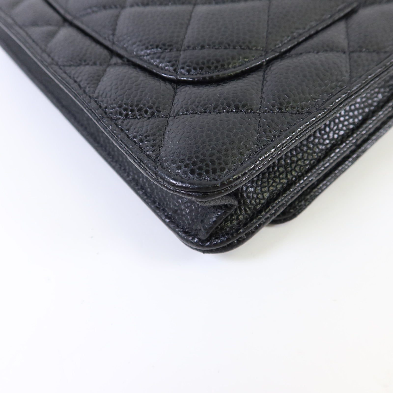 CHANEL 牛皮皮革WOC Wallet On Chain銀扣鏈帶肩背袋