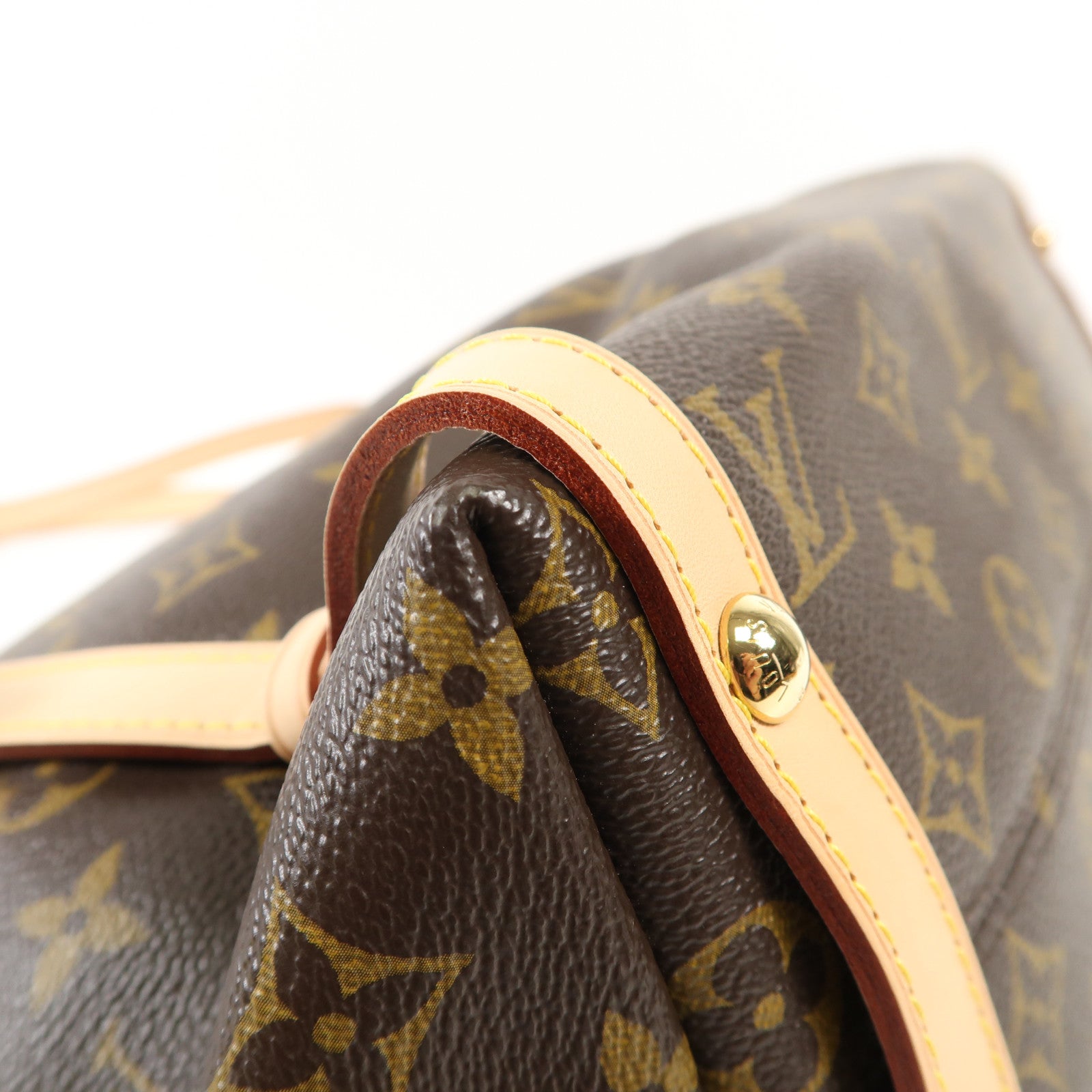 LOUIS VUITTON Monogram Tuileries金扣肩背袋棕色