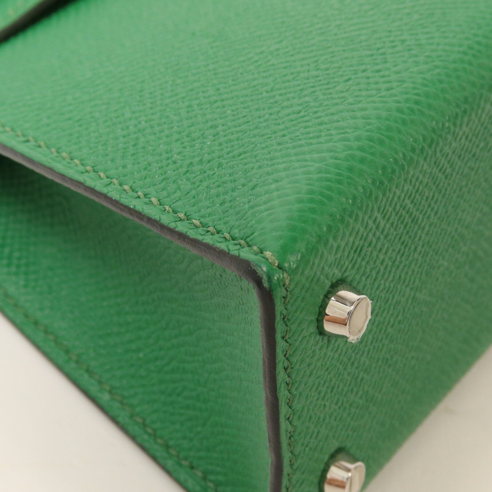 HERMES Epsom皮革Mini Kelly II手挽肩背兩用袋Cactus/PailleCactus/Paille