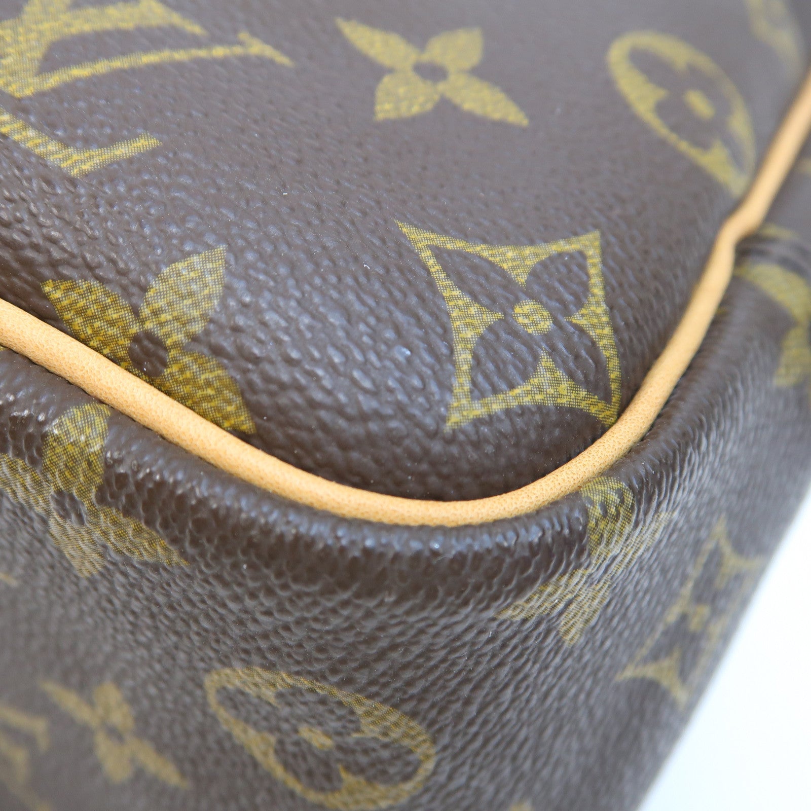 LOUIS VUITTON Monogram Deauville金扣手挽袋啡色