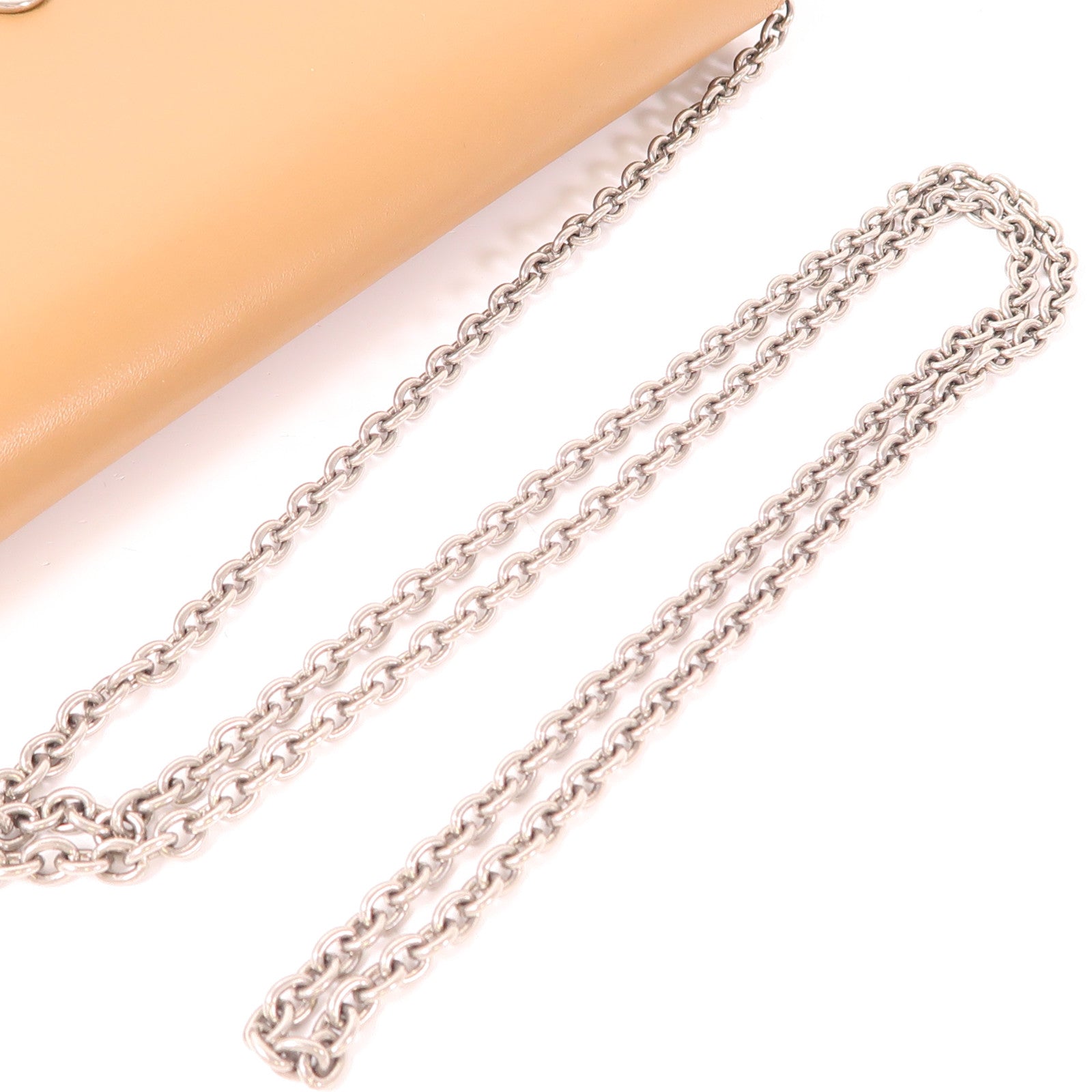 CELINE 牛皮皮革Chain Shoulder銀扣鏈帶肩背袋