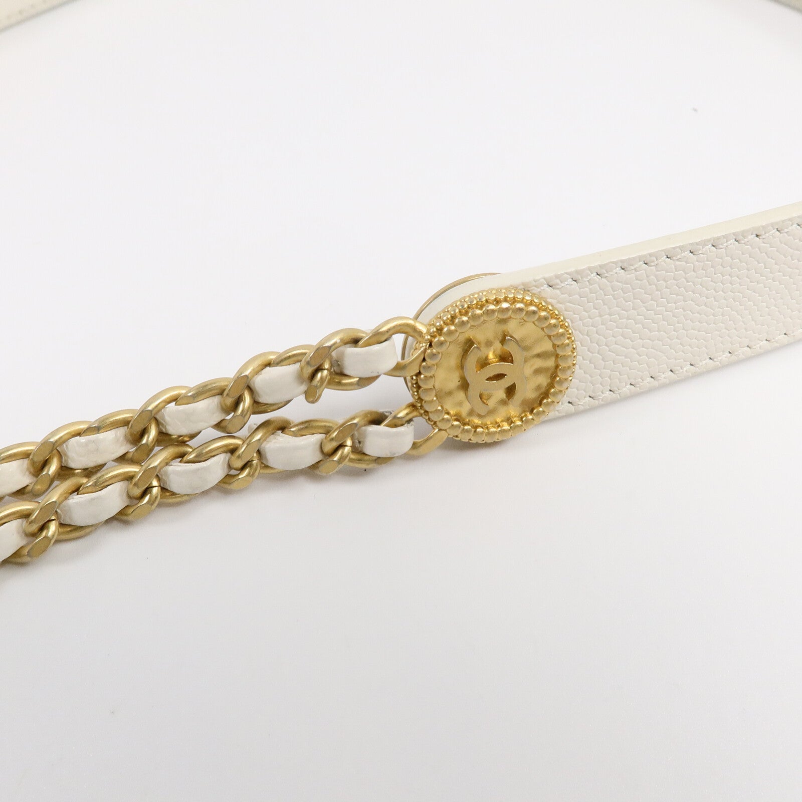 CHANEL 牛皮皮革Mini Coins Flap鏈帶肩背袋