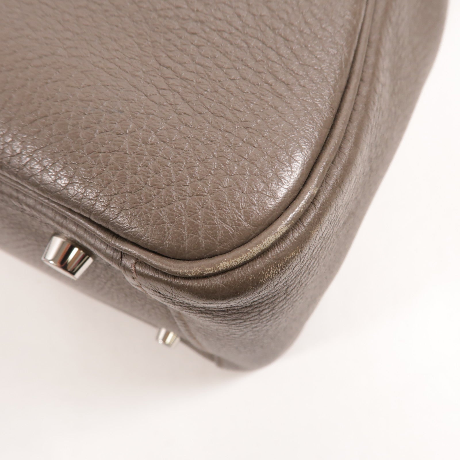 HERMES Clemence皮革Lindy 30手挽肩背兩用袋Etain