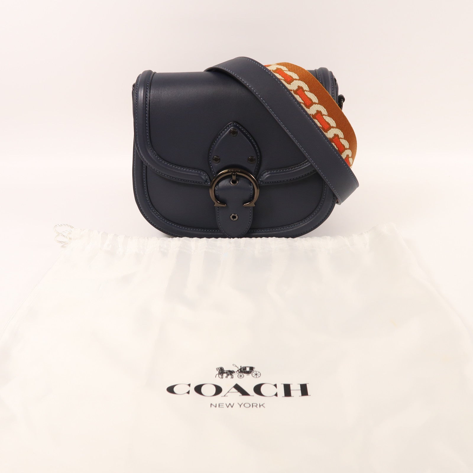 COACH 【激減優惠】牛皮皮革Beat Saddle肩背袋