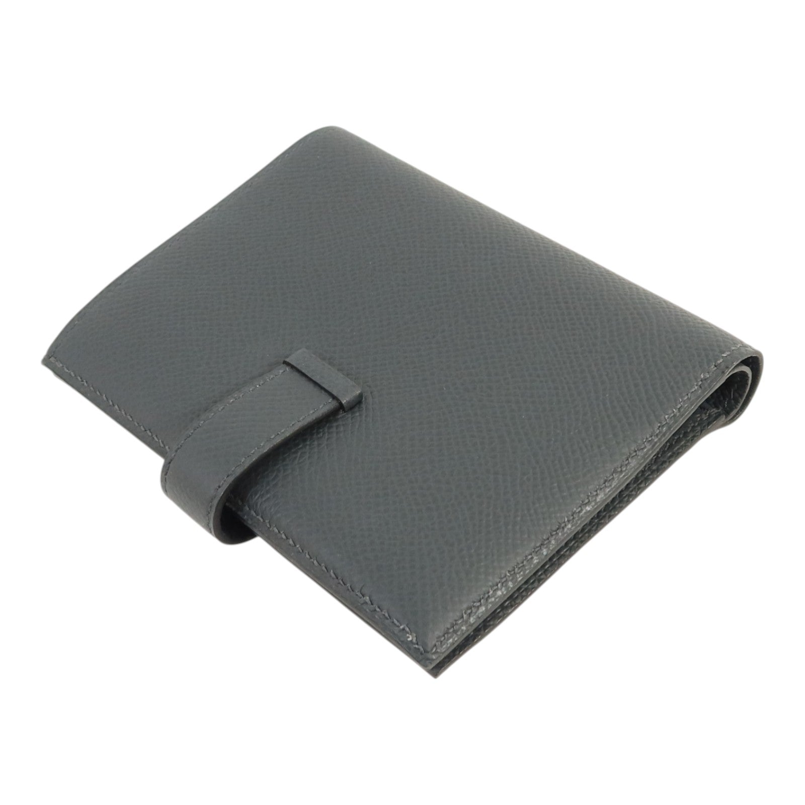 HERMES Epsom皮革Bearn Wallet銀扣錢包Grie Misty