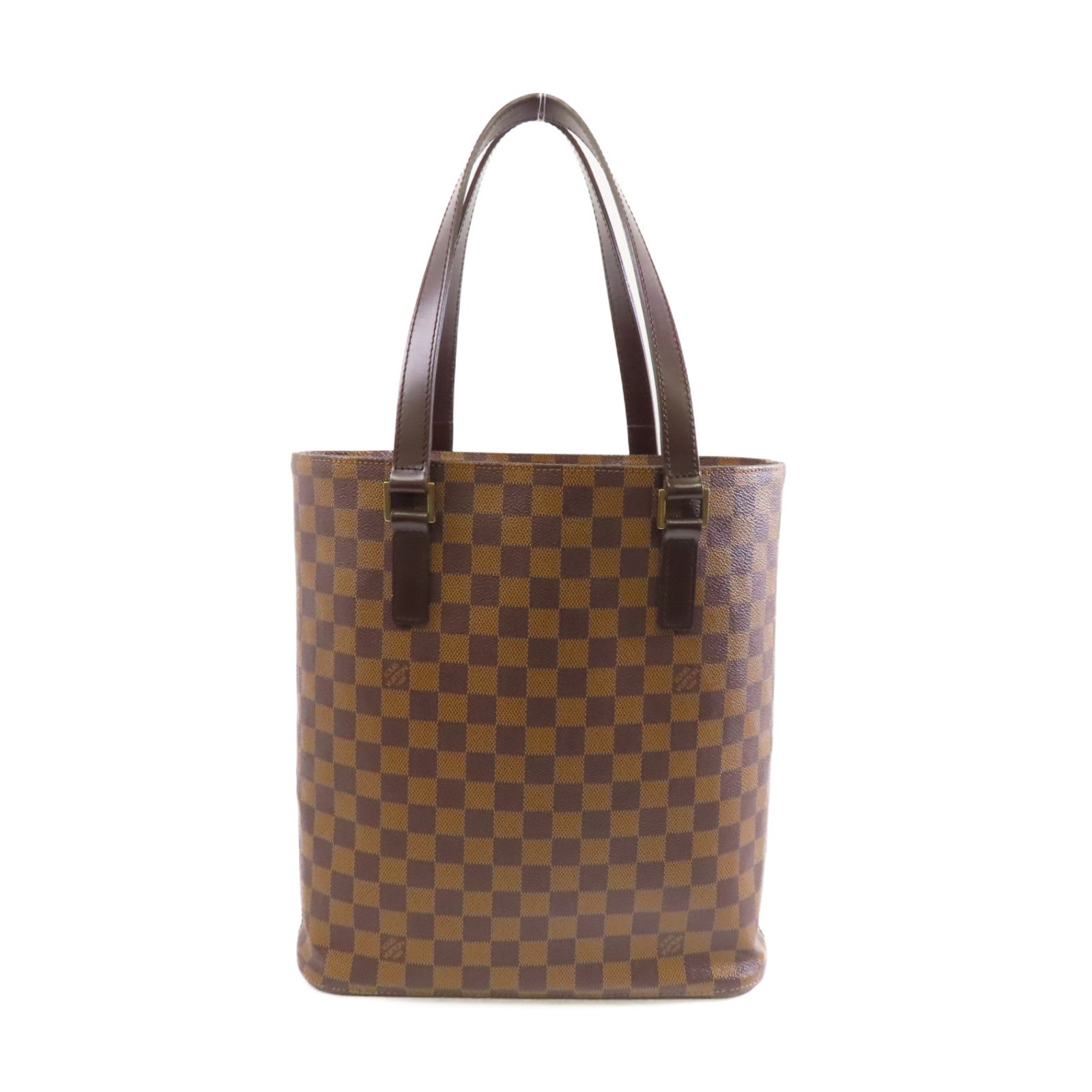 LOUIS VUITTON Damier Vavin GM金扣手挽袋棕色