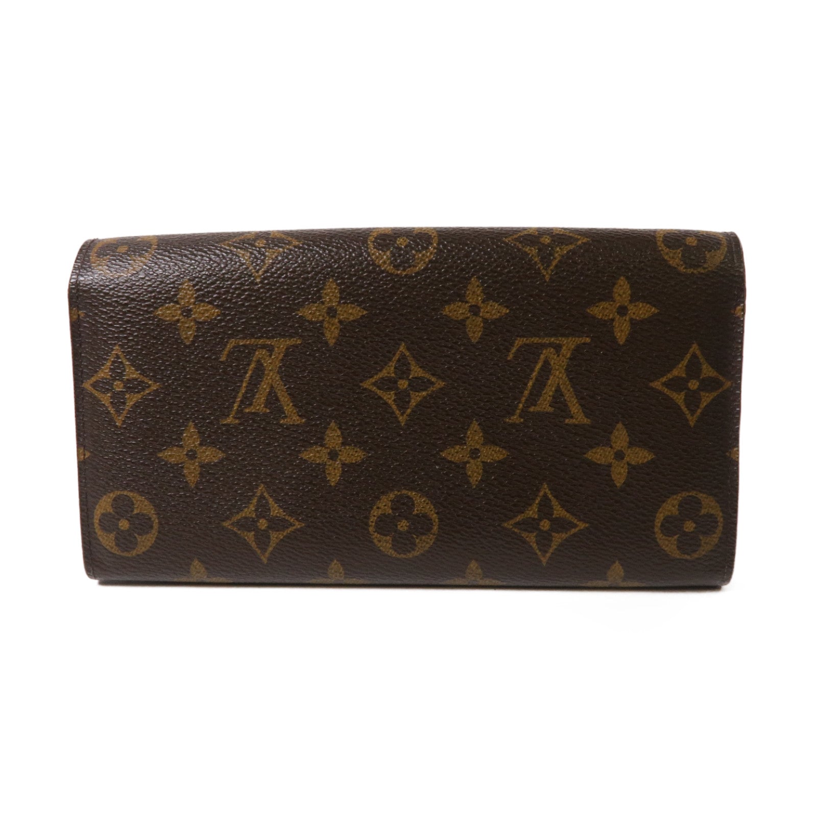 LOUIS VUITTON Monogram Long Wallet金扣長錢包啡色