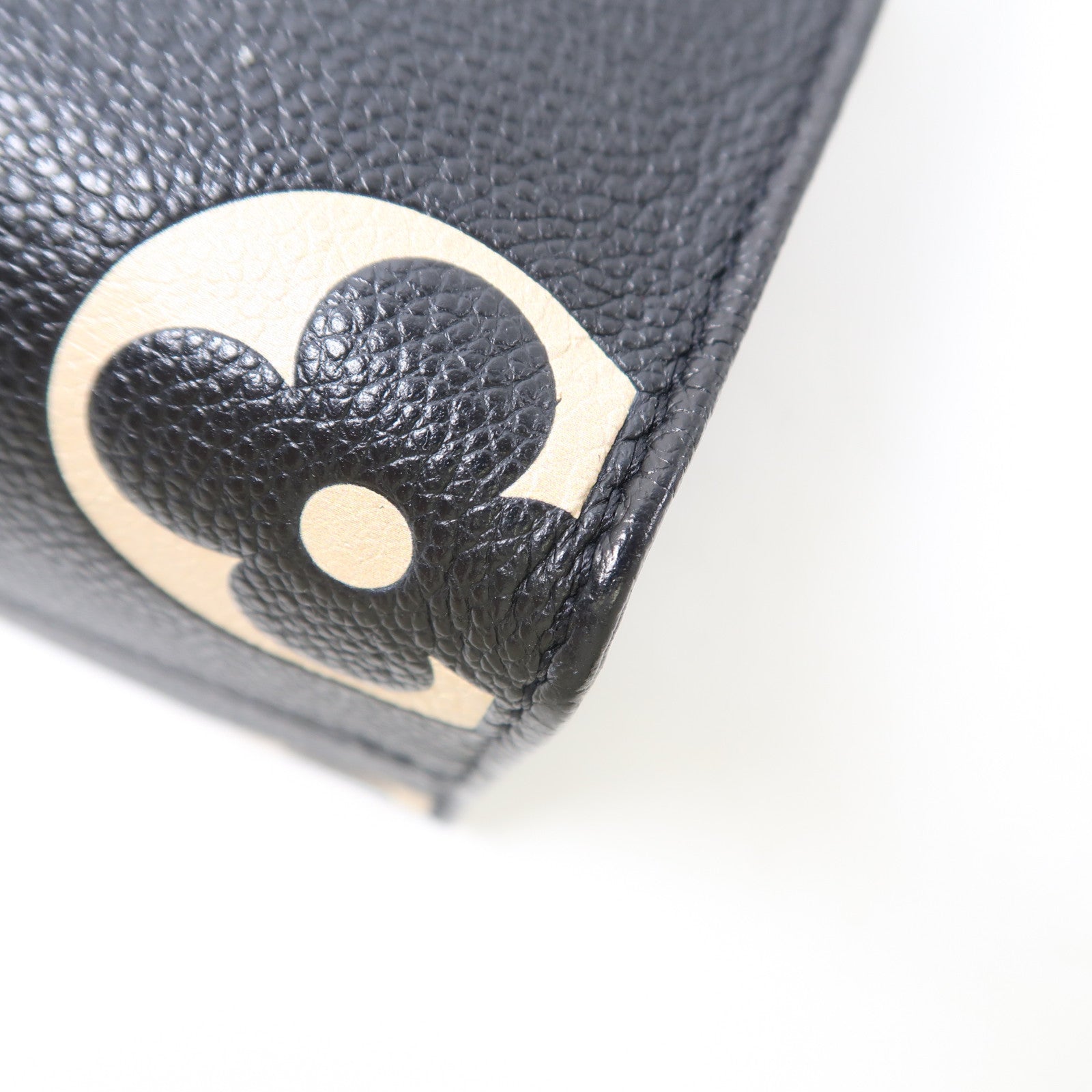 LOUIS VUITTON Monogram Empreinte On The Go PM金扣手挽肩背兩用袋黑色/米色