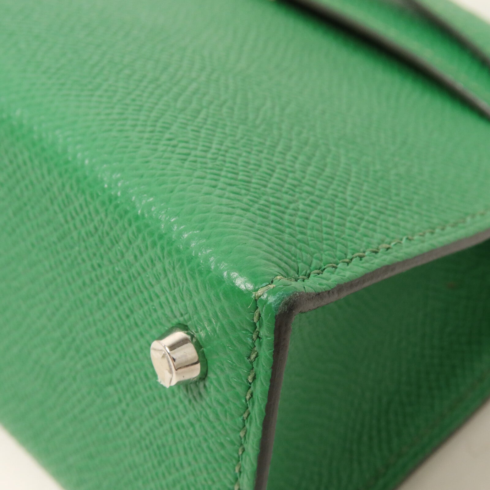 HERMES Epsom皮革Mini Kelly II手挽肩背兩用袋Cactus/PailleCactus/Paille