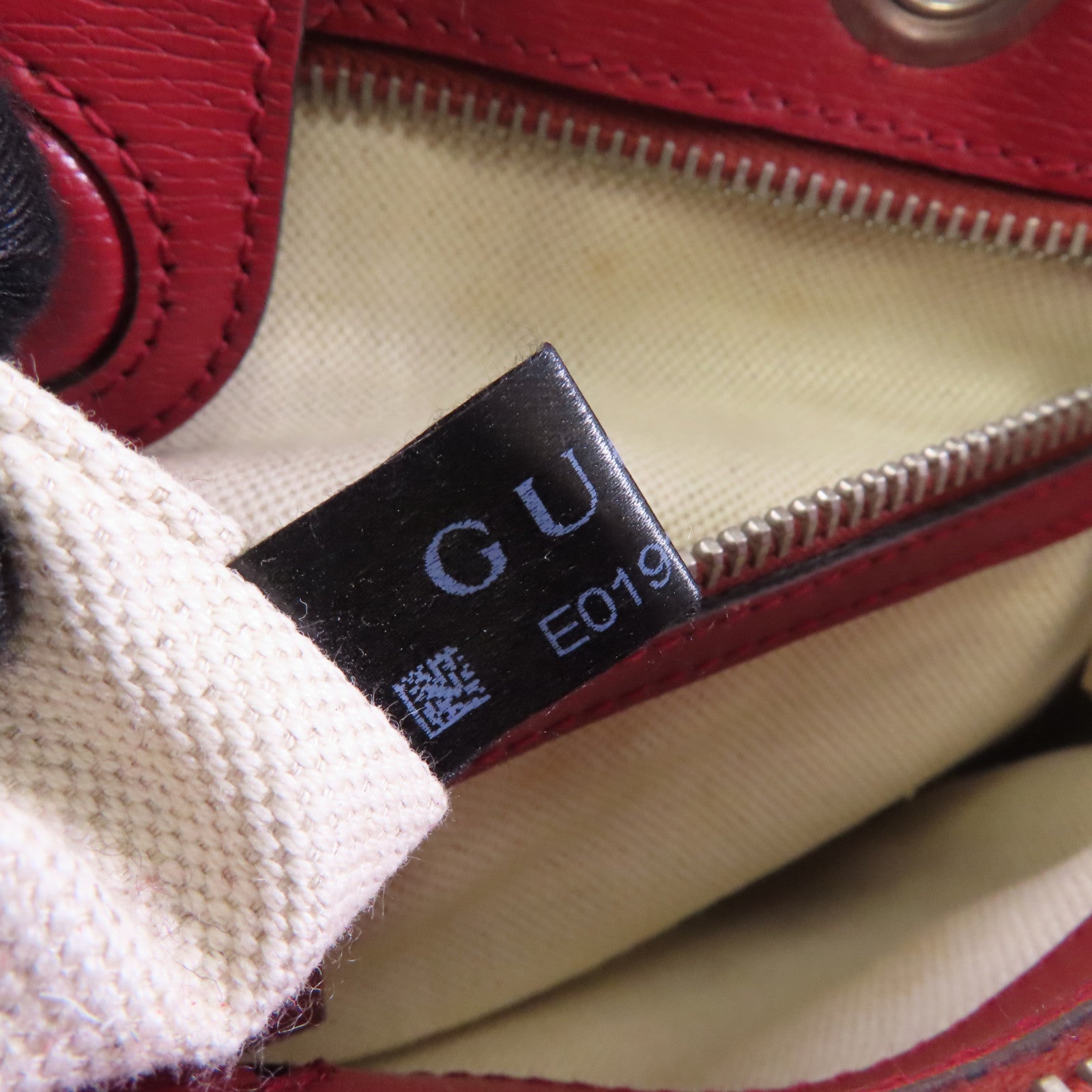 GUCCI 牛皮皮革2 Way Shoulder銀扣手挽肩背兩用袋紅色