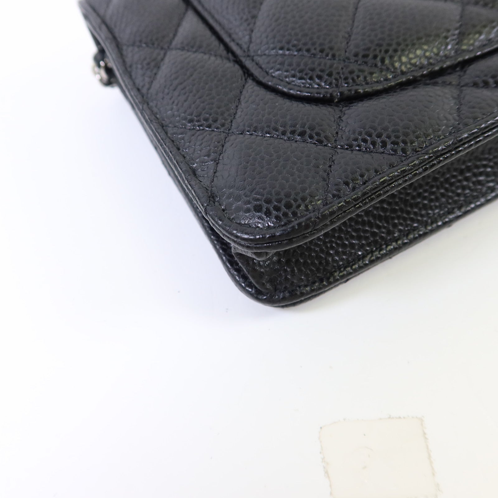 CHANEL 牛皮皮革WOC Wallet On Chain銀扣鏈帶肩背袋