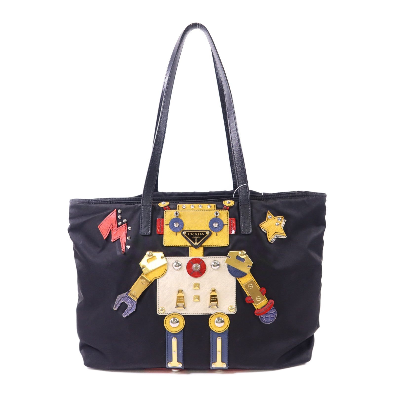 PRADA 尼龍Robot Tote Bag金扣手挽袋1BG052