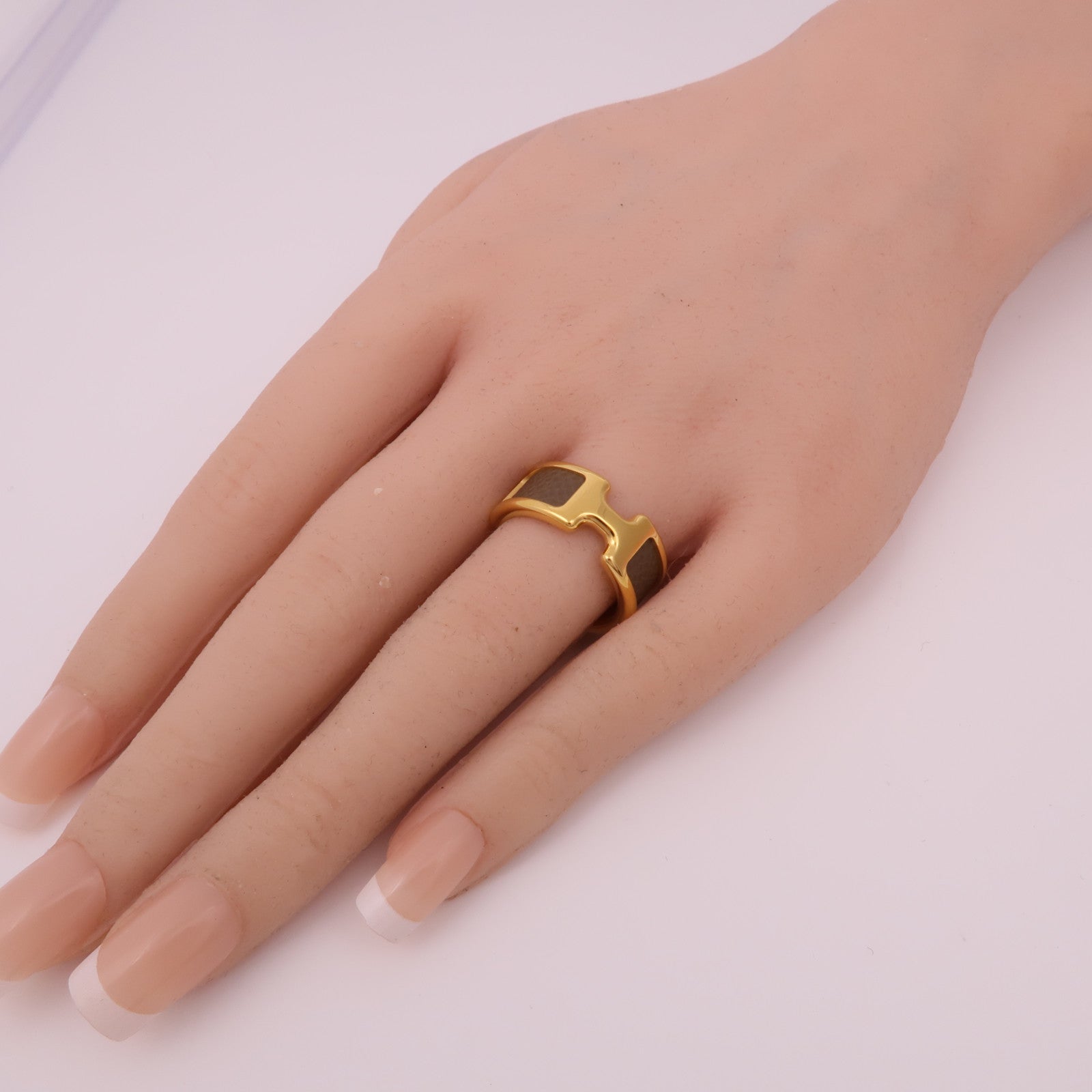 HERMES 金屬Olympe Ring戒指US#6.5 M