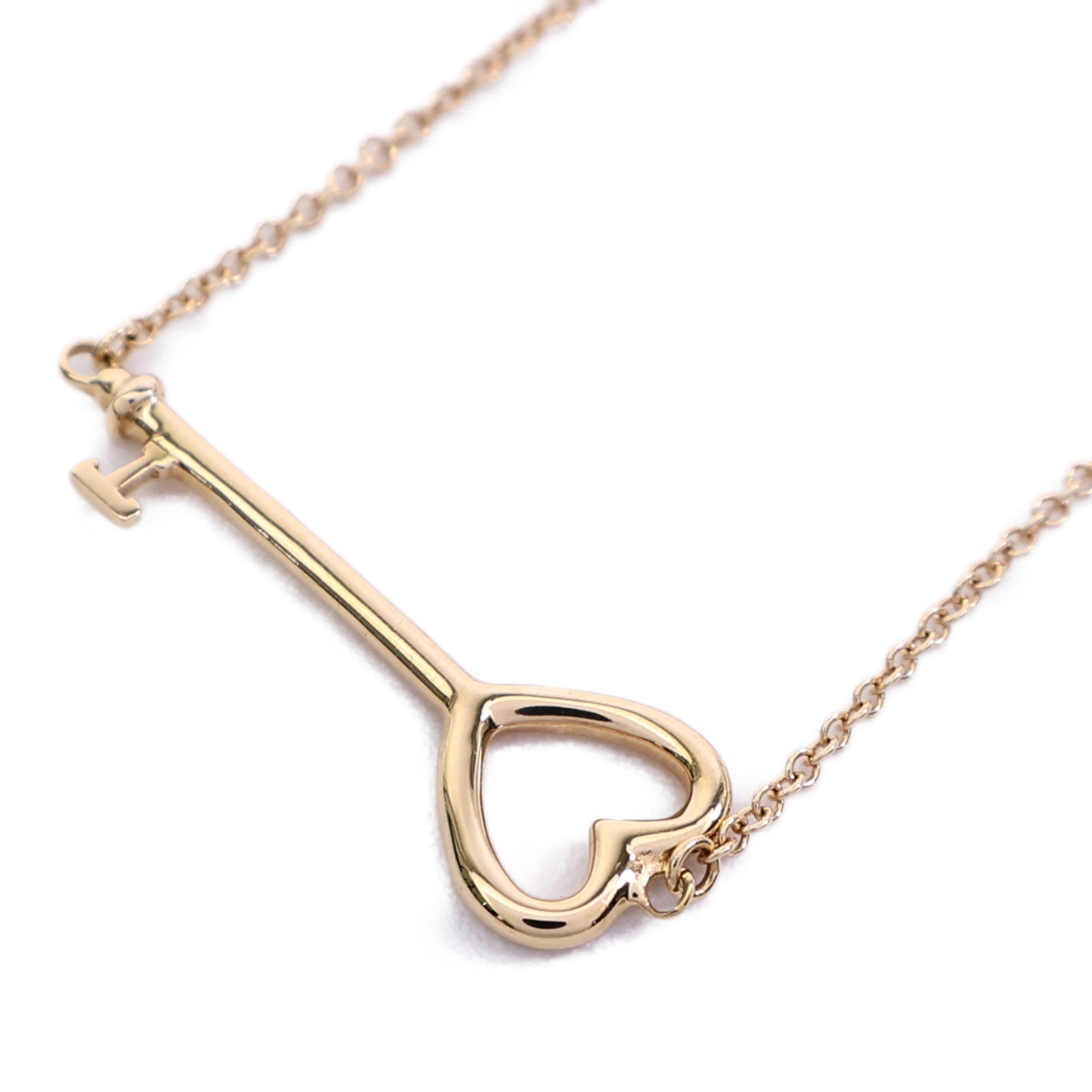 TIFFANY＆CO 18K玫瑰金Heart Key Necklace項鍊