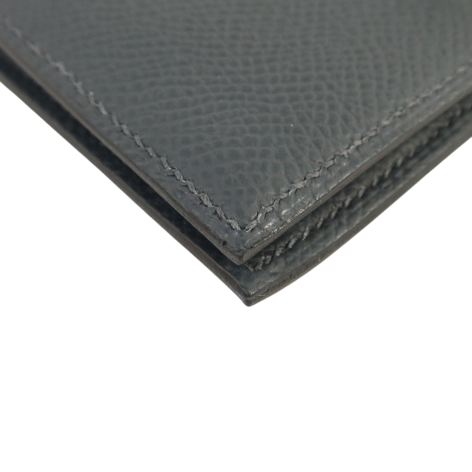 HERMES Epsom皮革Bearn Wallet銀扣錢包Grie Misty