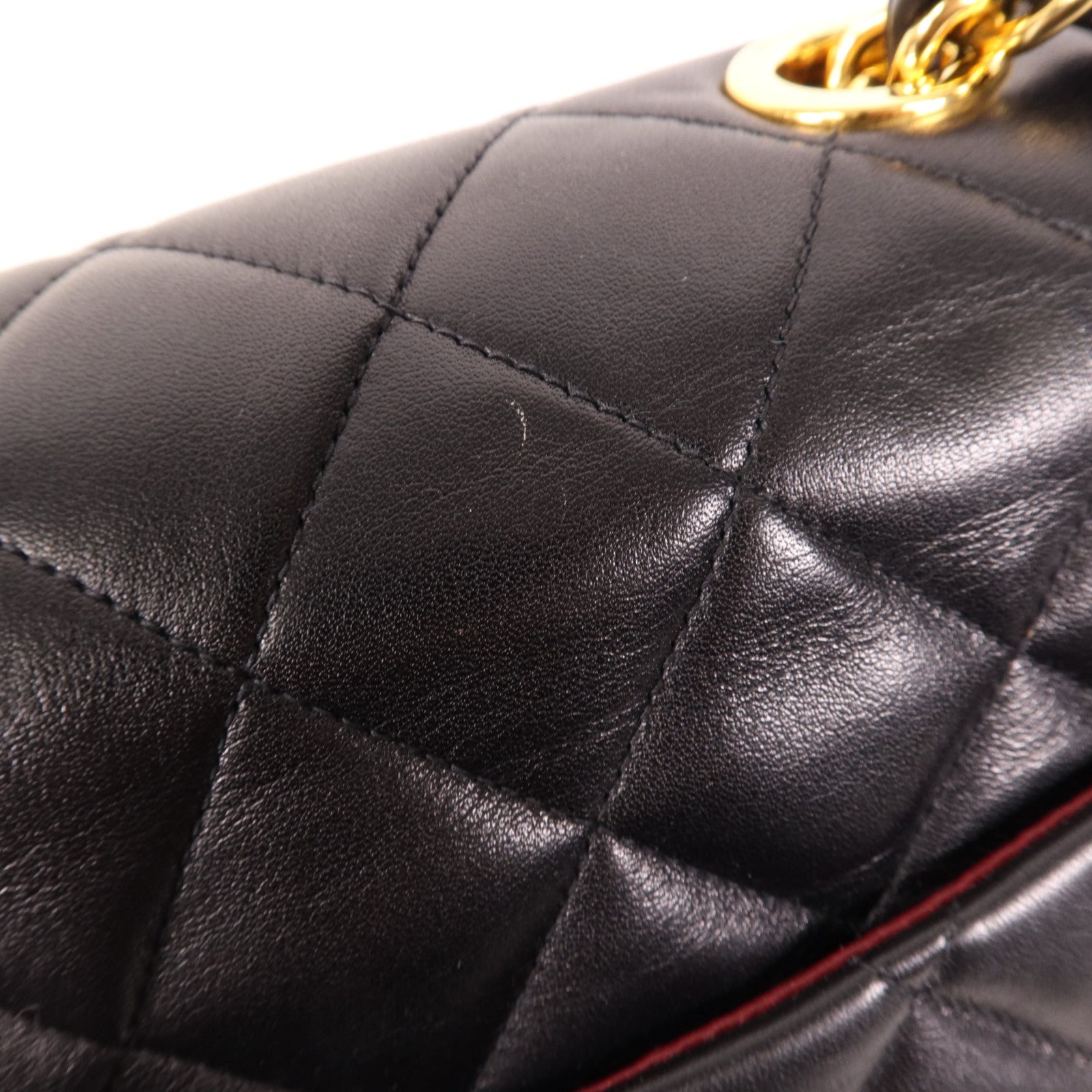 CHANEL 牛皮皮革Vintage Classic Flap Bag金扣鏈帶肩背袋