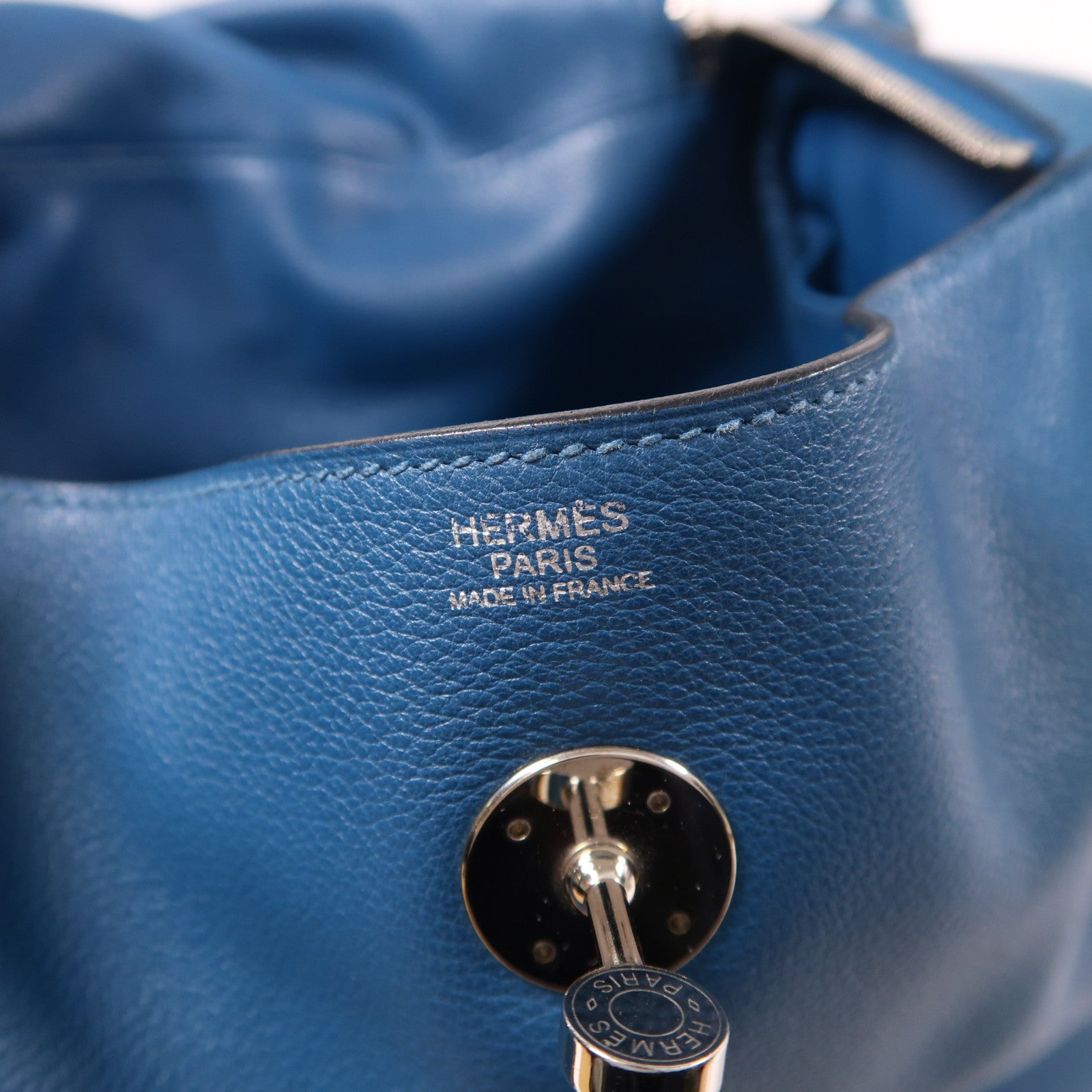 HERMES PHW Lindy 30 2 Way Shoulder Bag Evercolor Leather Colvert