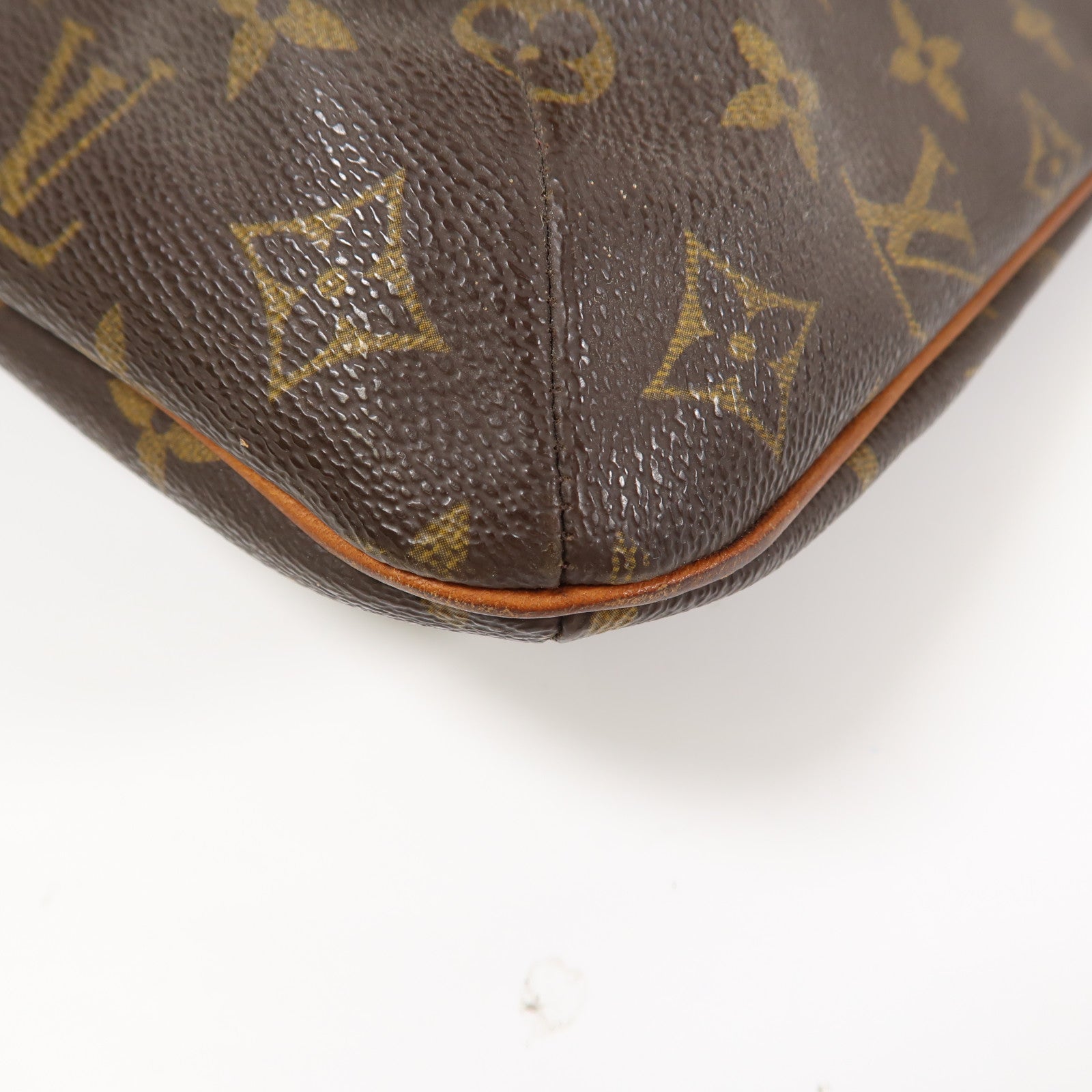 LOUIS VUITTON Monogram Neverfull MM金扣手挽袋啡色