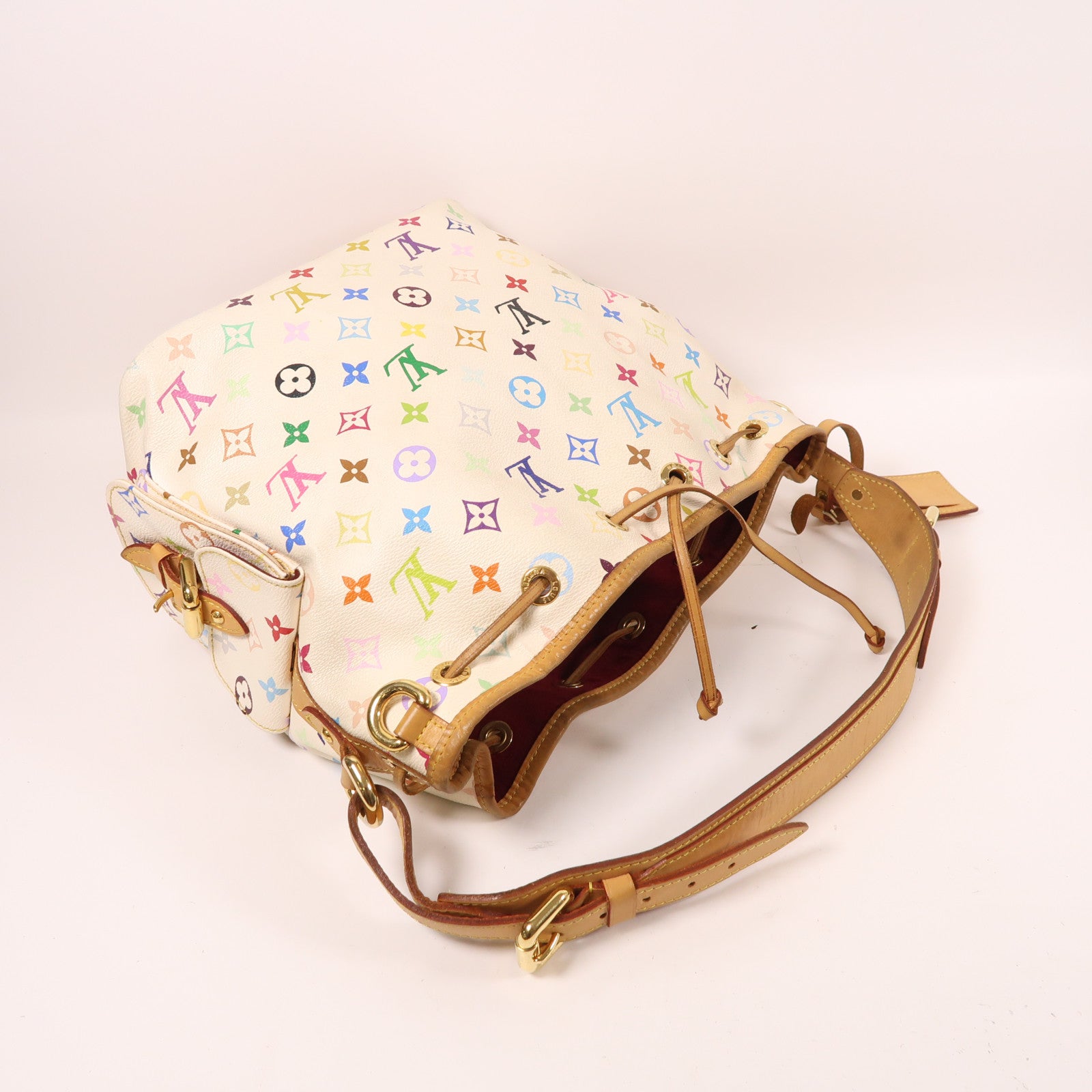 LOUIS VUITTON Monogram Multicolore Petit Noe金扣肩背袋