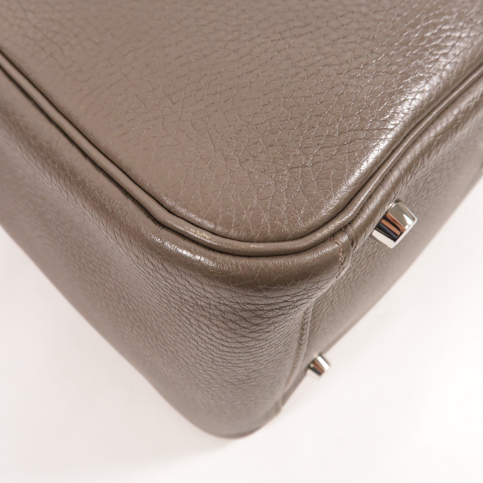 HERMES Clemence皮革Lindy 30手挽肩背兩用袋Etain