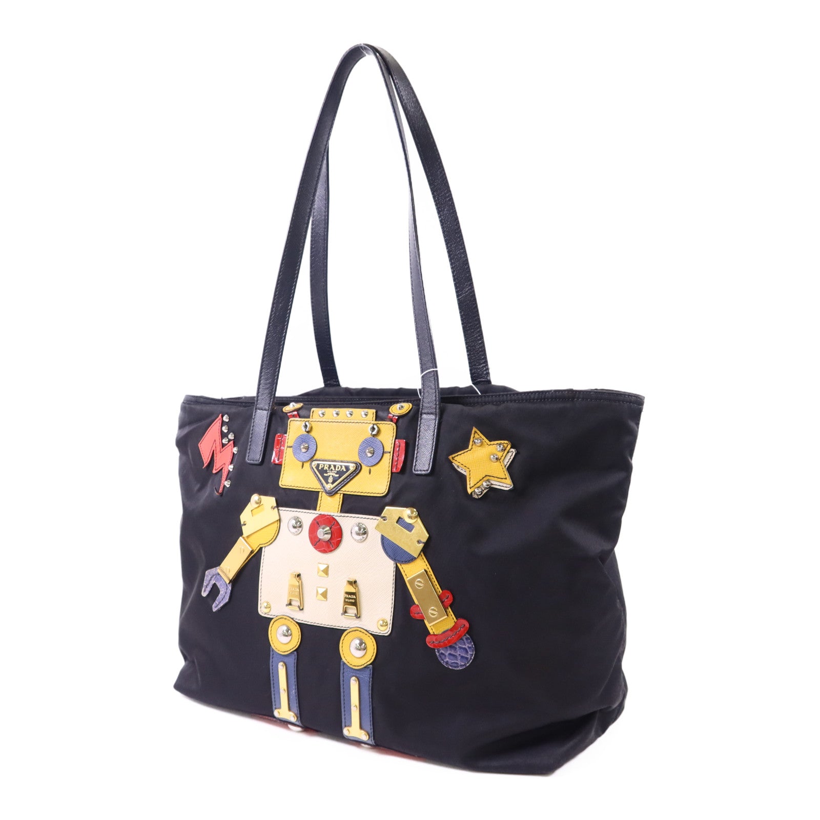 PRADA 尼龍Robot Tote Bag金扣手挽袋1BG052