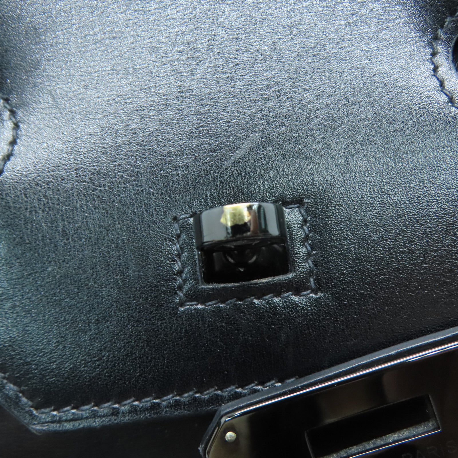HERMES Box Calf皮革Birkin 30 So Black手挽袋黑色