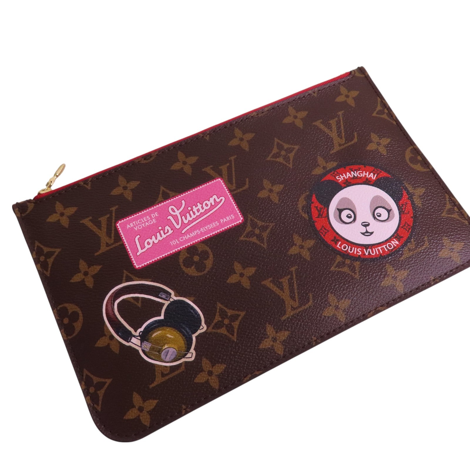 LOUIS VUITTON Monogram World Tour Neverfull金扣肩背袋
