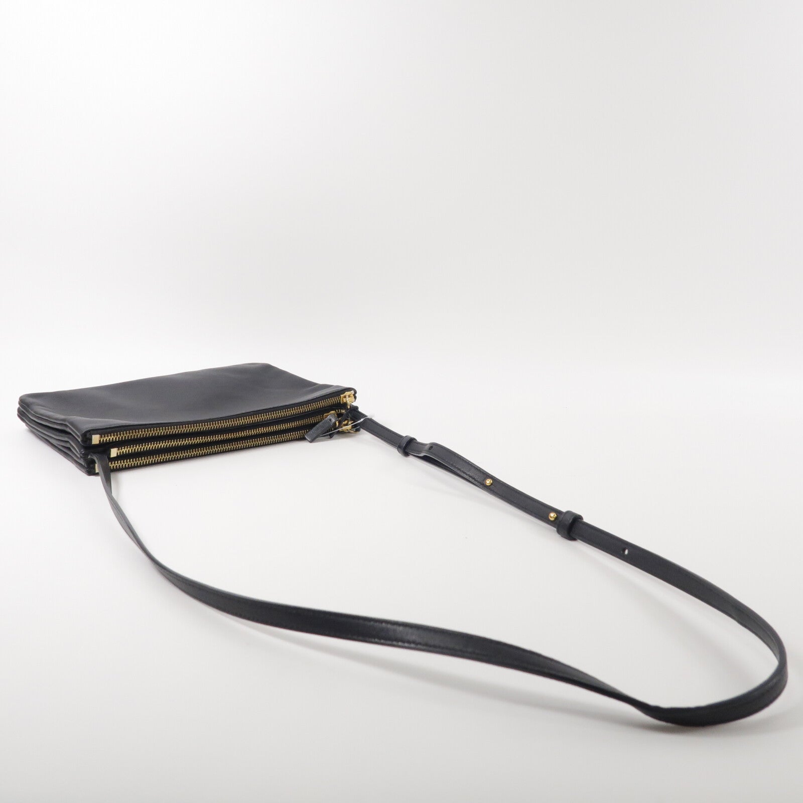 CELINE 牛皮皮革Trio肩背袋