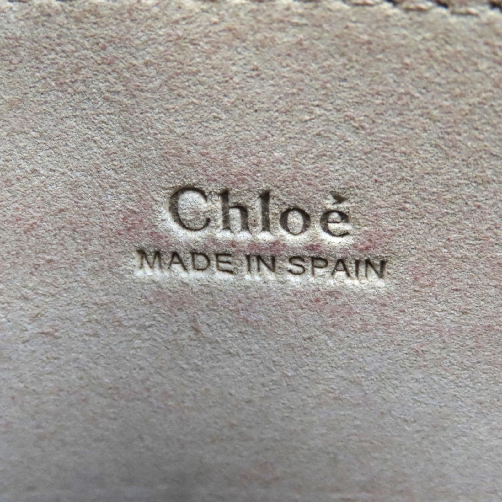 Chloe 【激減優惠】麂皮皮革/牛皮皮革Faye Shoulder Bag金扣肩背袋紅色