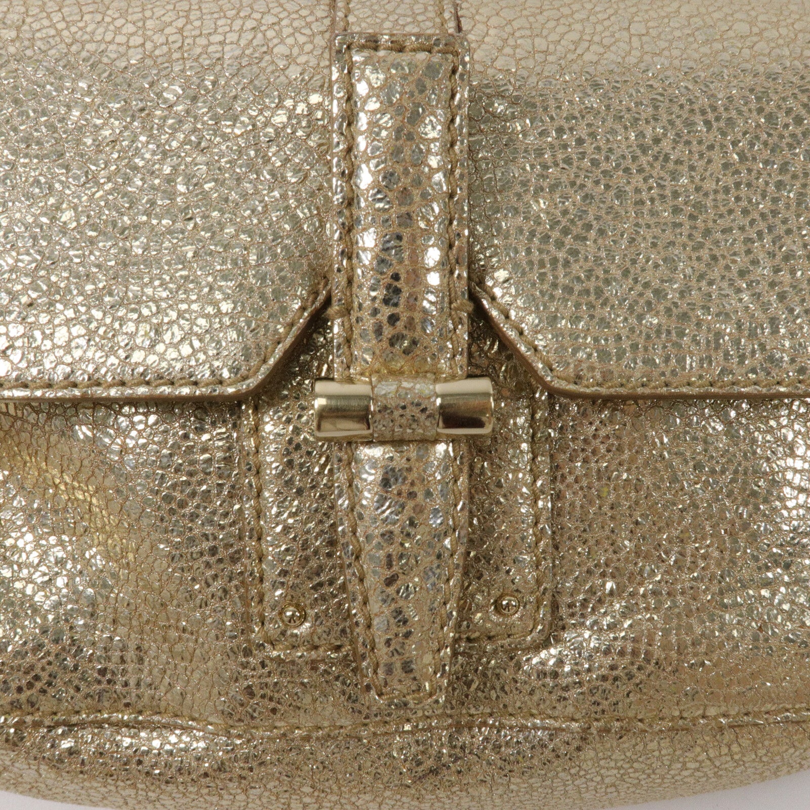 YVES SAINT LAURENT 牛皮皮革Shearling Flap Chain Shoulder Bag鏈帶肩背袋