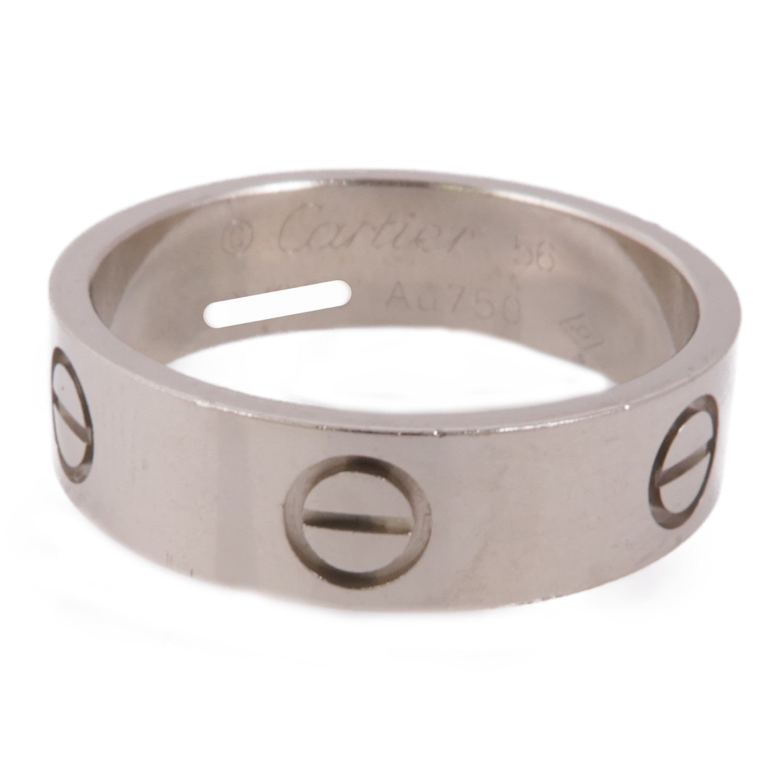 CARTIER 18K白金Love Ring戒指Cartier#56/US#7.25