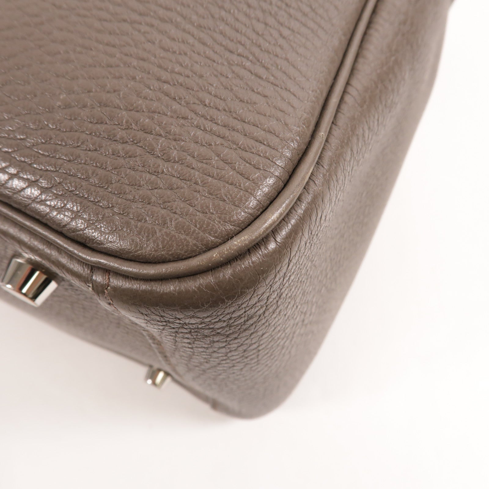 HERMES Clemence皮革Lindy 30手挽肩背兩用袋Etain