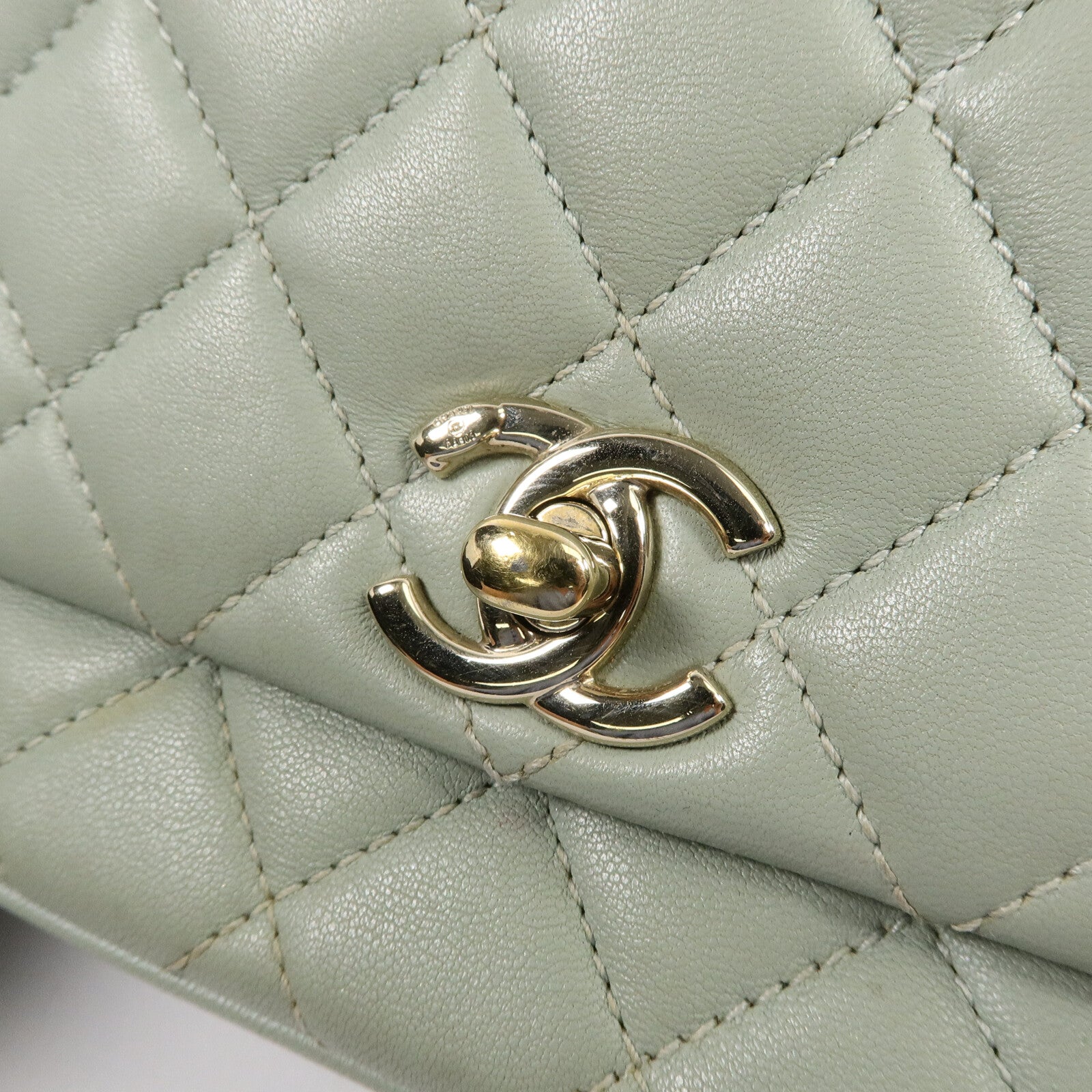 CHANEL 牛皮皮革Top Hander Flap Bag手挽肩背兩用袋