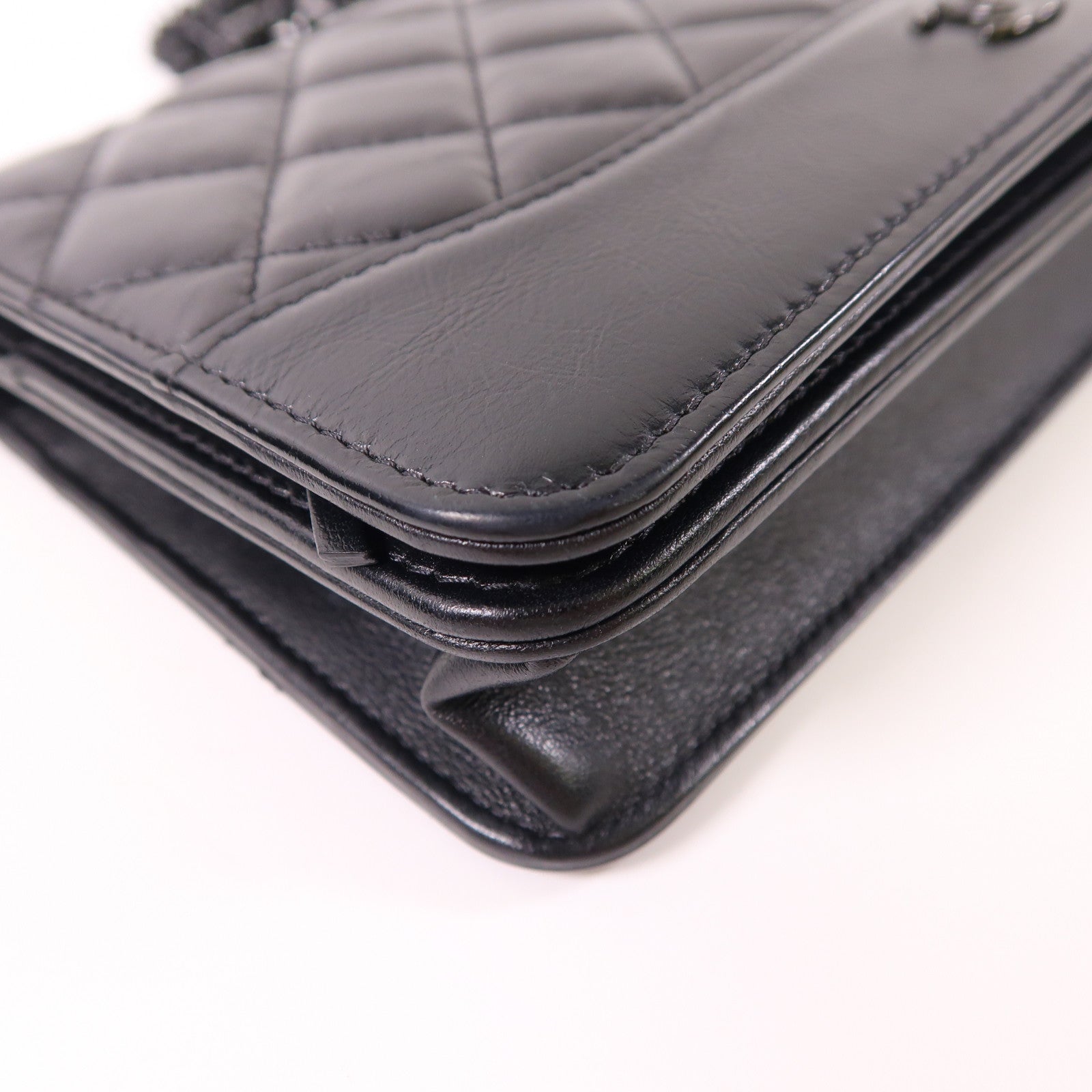 CHANEL 牛皮皮革Gabrielle WOC鏈帶肩背袋