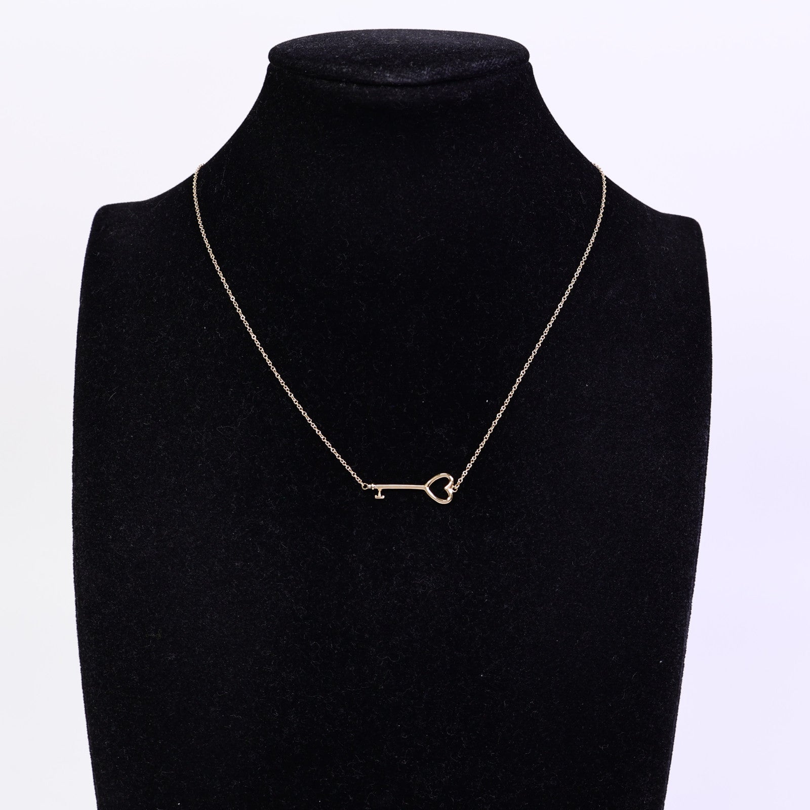 TIFFANY＆CO 18K玫瑰金Heart Key Necklace項鍊