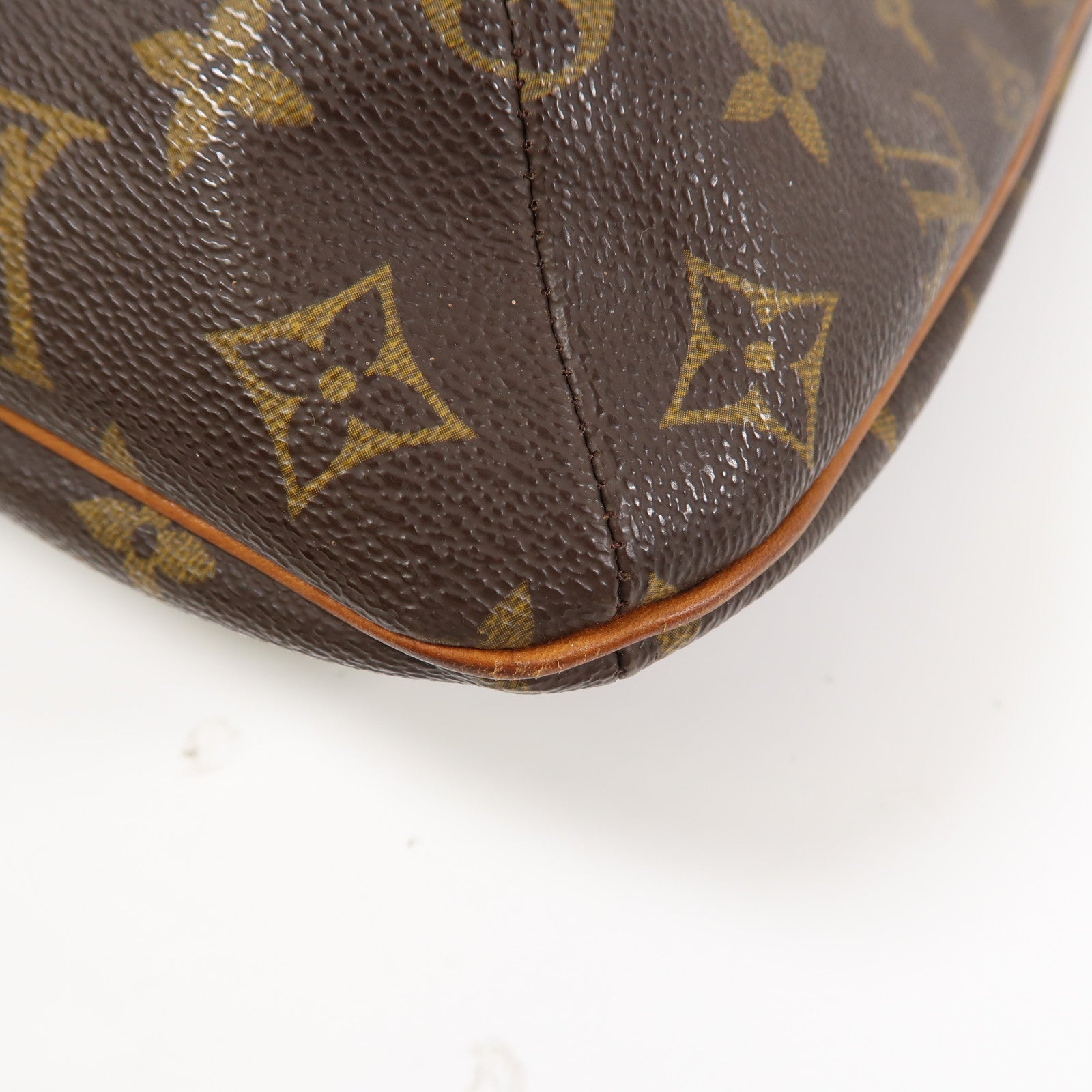 LOUIS VUITTON Monogram Neverfull MM金扣手挽袋啡色