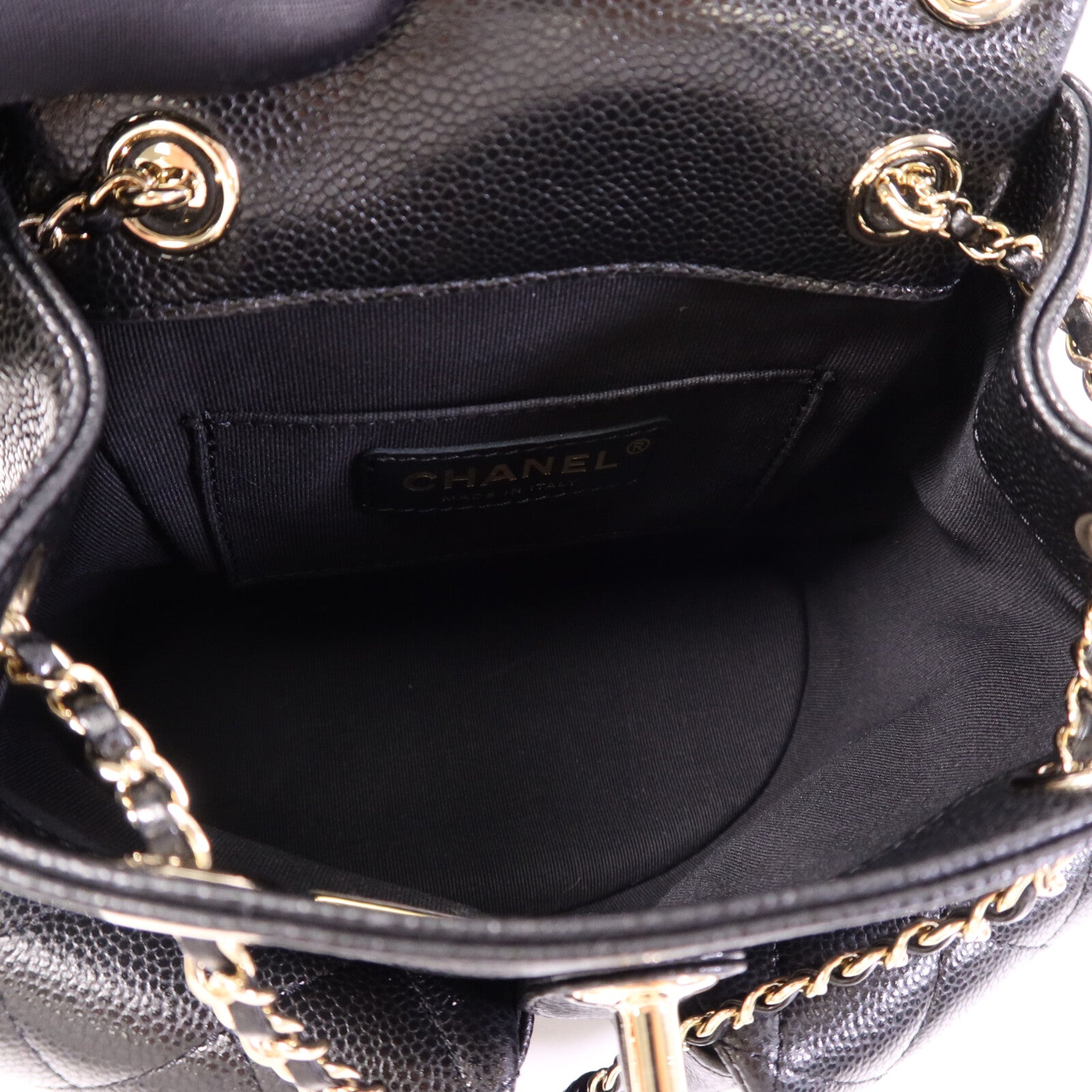 CHANEL 牛皮皮革Duma Backpack金扣背包