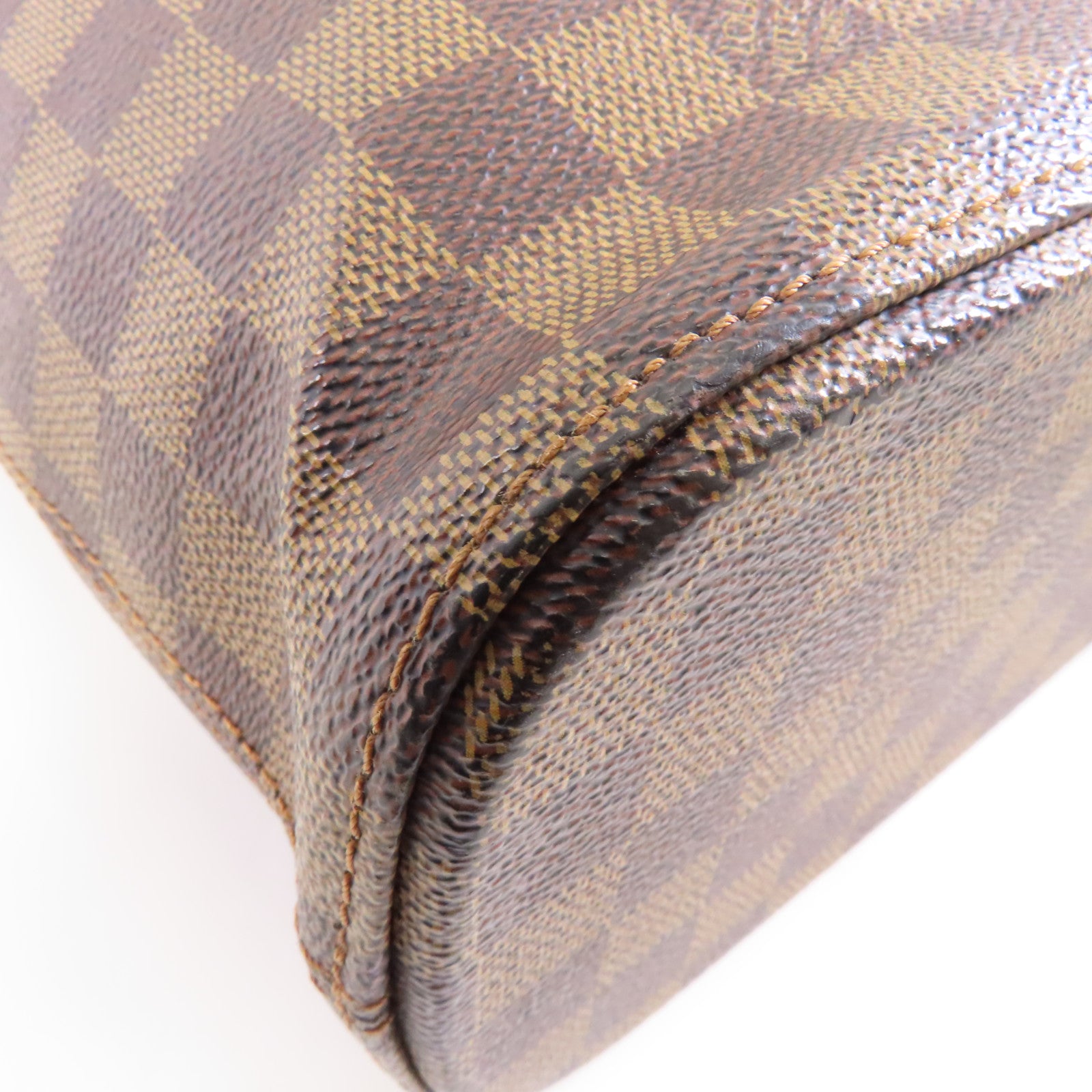 LOUIS VUITTON Damier Vavin GM金扣手挽袋棕色