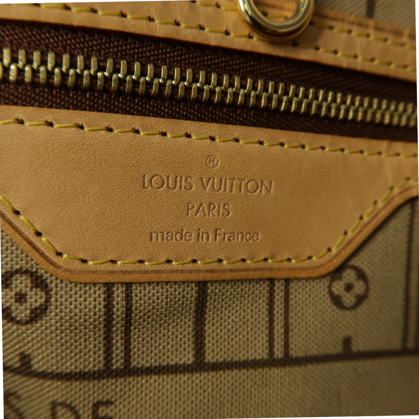 LOUIS VUITTON 【激減優惠】Monogram Neverfull GM金扣手挽袋棕色
