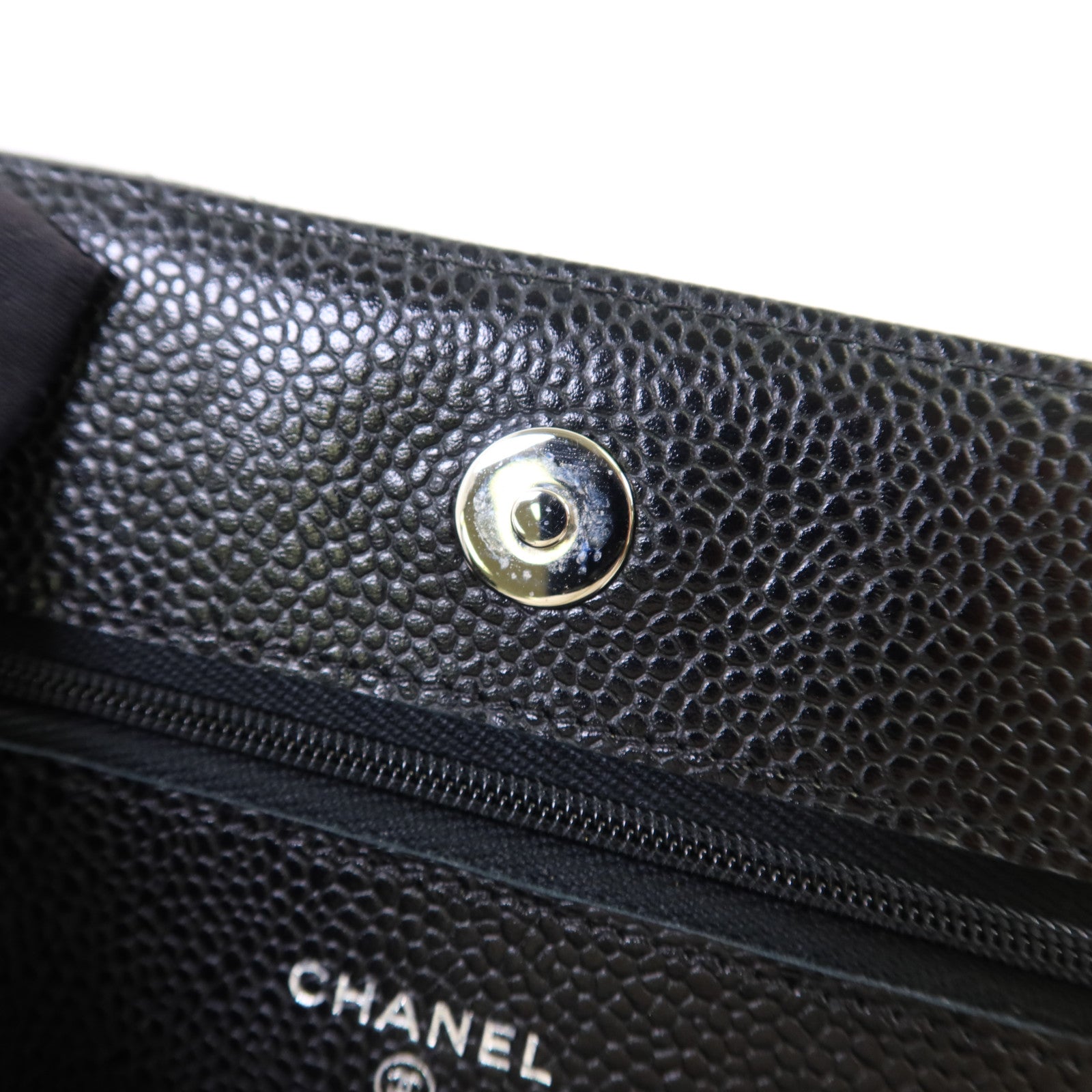 CHANEL 牛皮皮革WOC Wallet On Chain銀扣鏈帶肩背袋