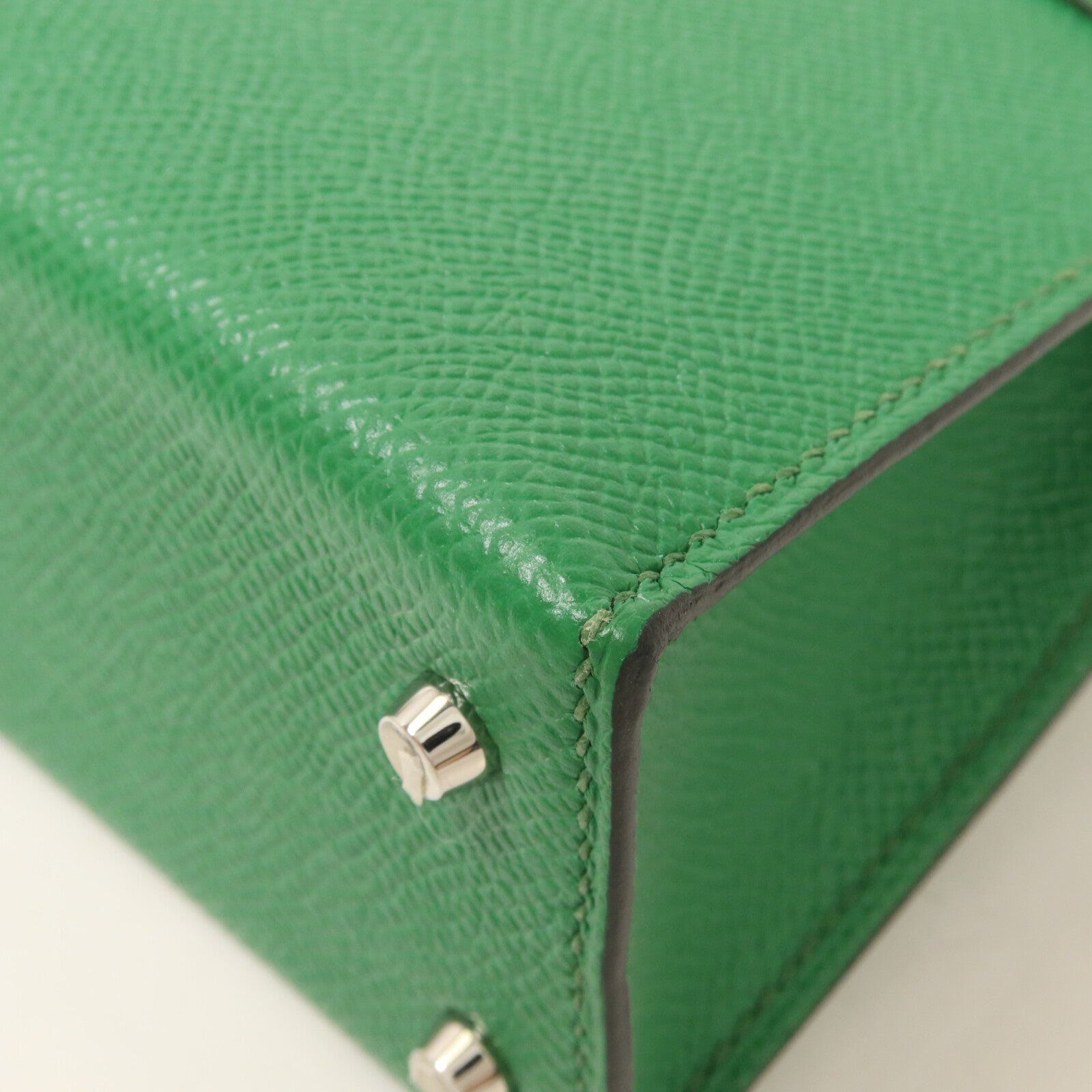 HERMES Epsom皮革Mini Kelly II手挽肩背兩用袋Cactus/PailleCactus/Paille