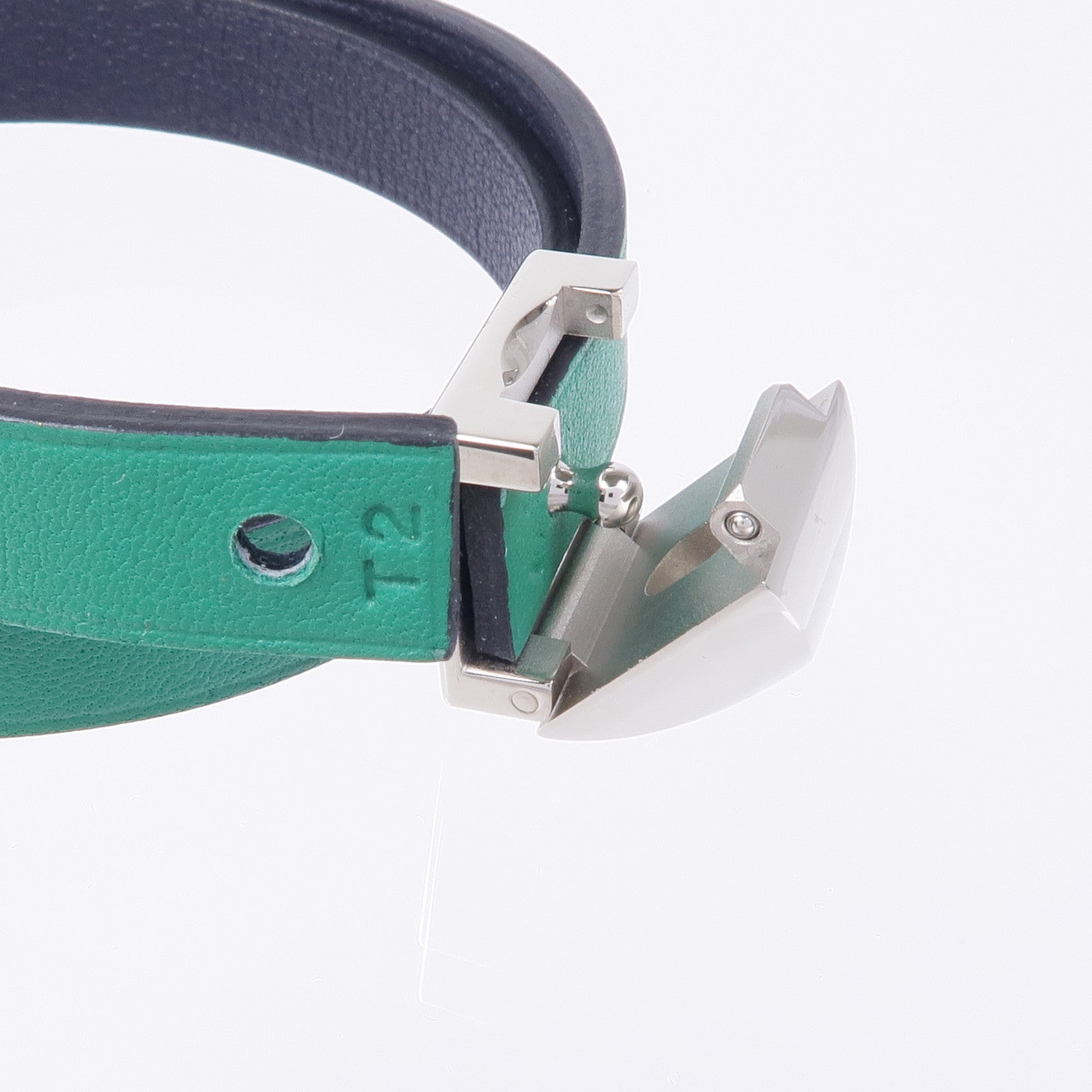 HERMES Swift皮革Medor Infini Double Tour Bracelet銀扣手鐲