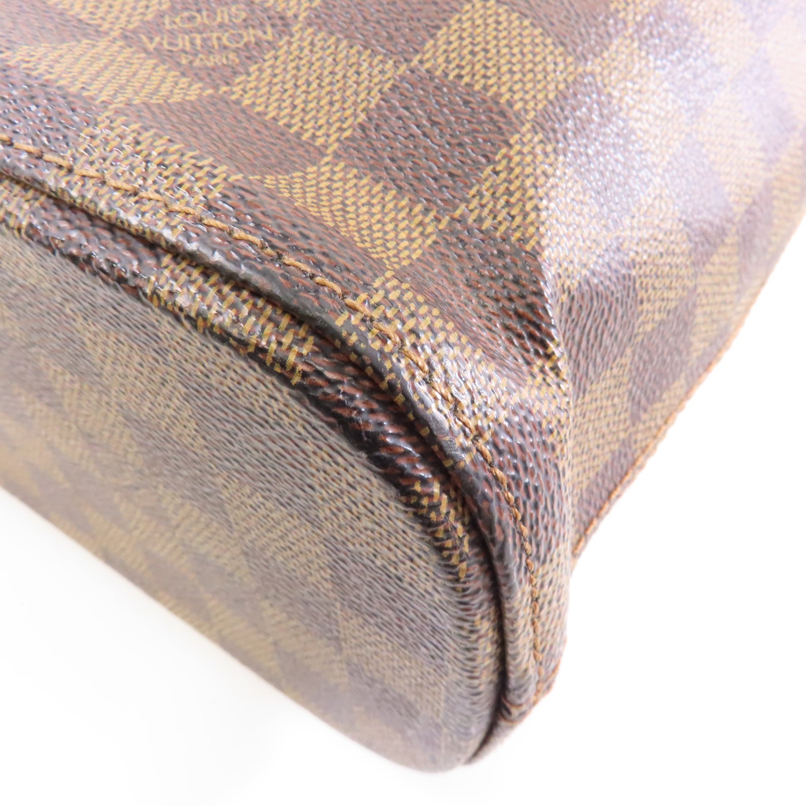LOUIS VUITTON Damier Vavin GM金扣手挽袋棕色