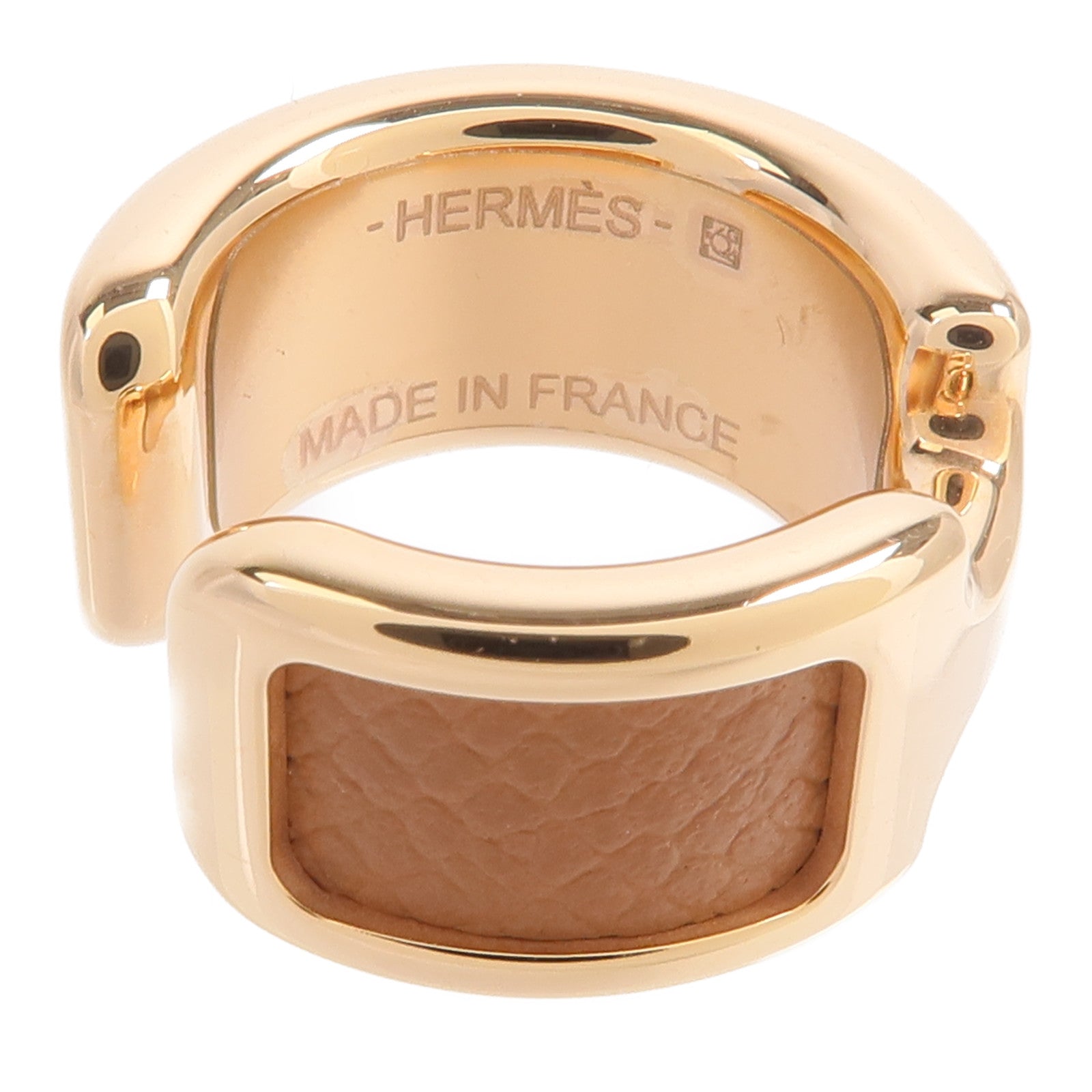 HERMES Metal/Madame皮革Olympe Ear Cuff耳環Gold