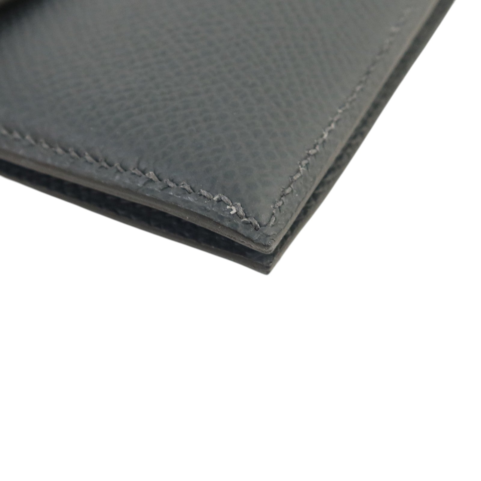 HERMES Epsom皮革Bearn Wallet銀扣錢包Grie Misty