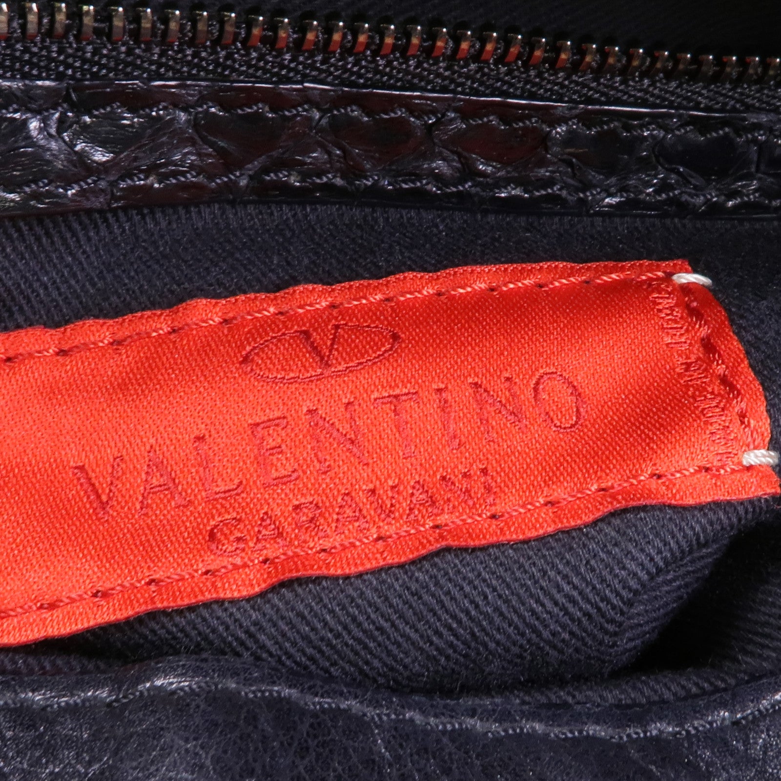 Valentino 牛皮皮革/蛇皮皮革Hand Bag手挽袋