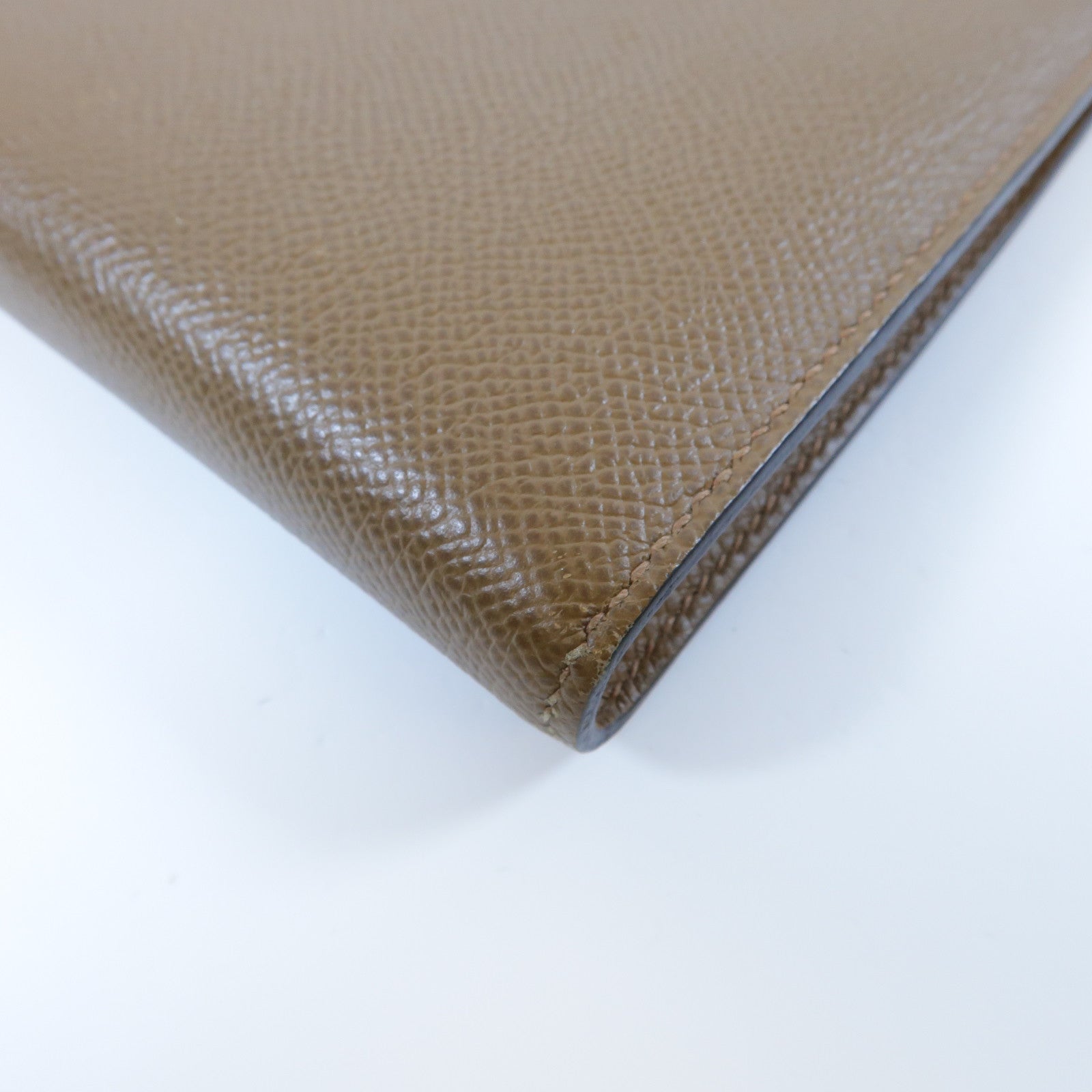 HERMES 【激減優惠】Epsom皮革Pouch Long Wallet銀扣長錢包啡色/藍色